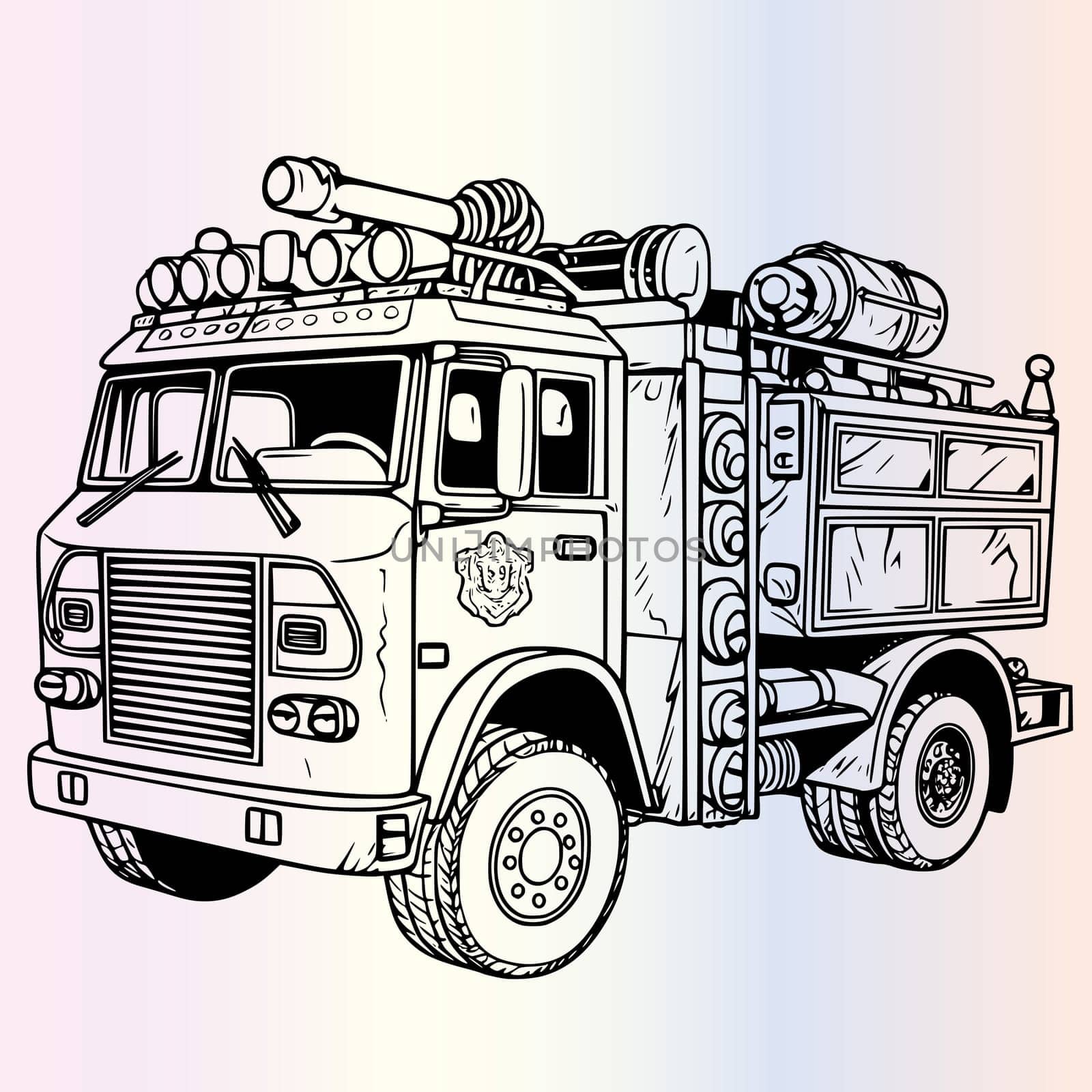 Firetruck Coloring Page For Kid
