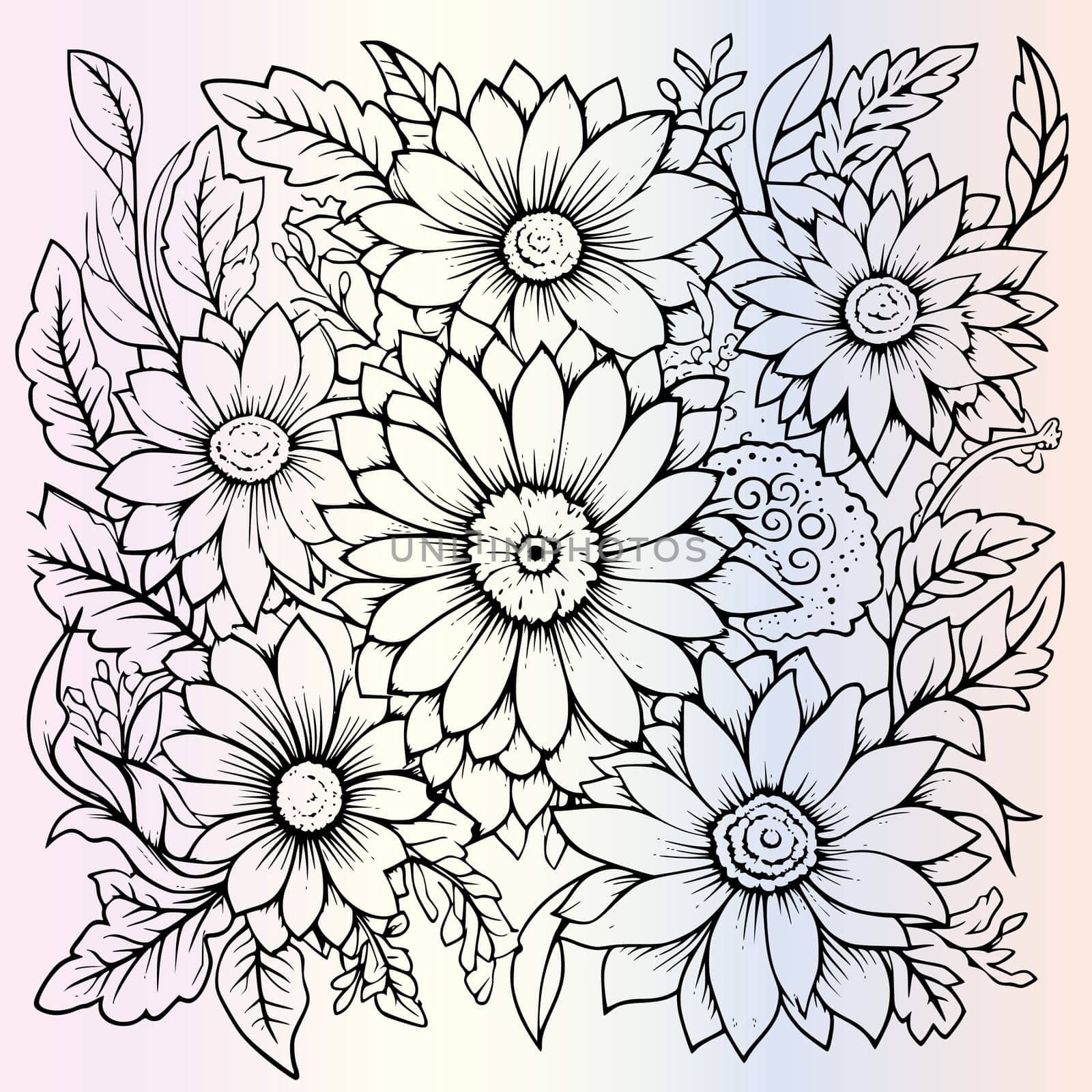 Flower Pattern Coloring Pages Drawing For Kids