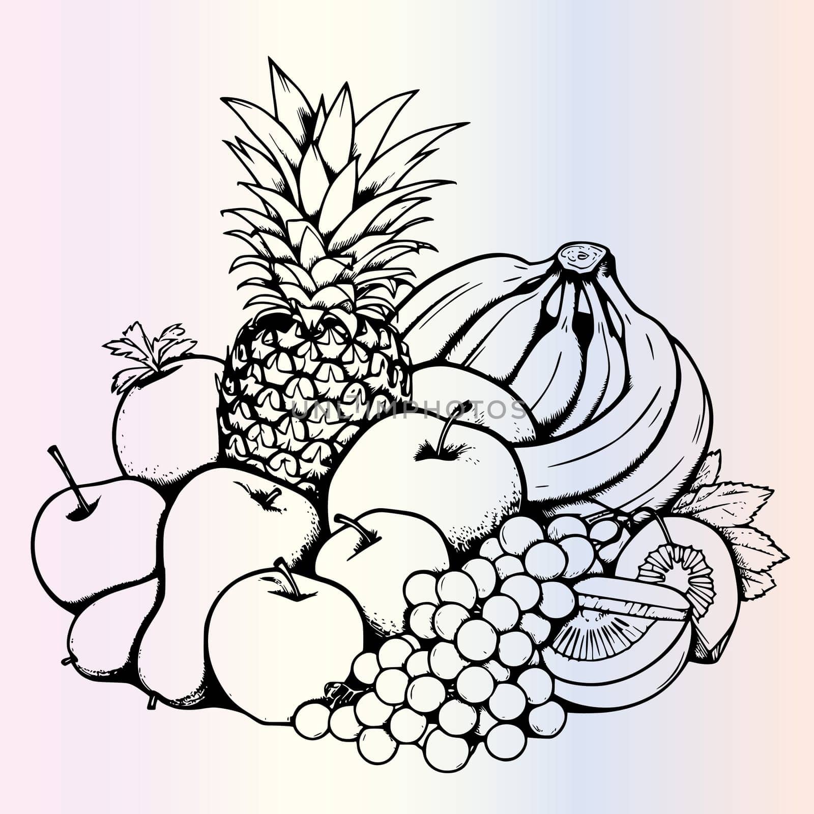 Fruits  Coloring Pages for Kids