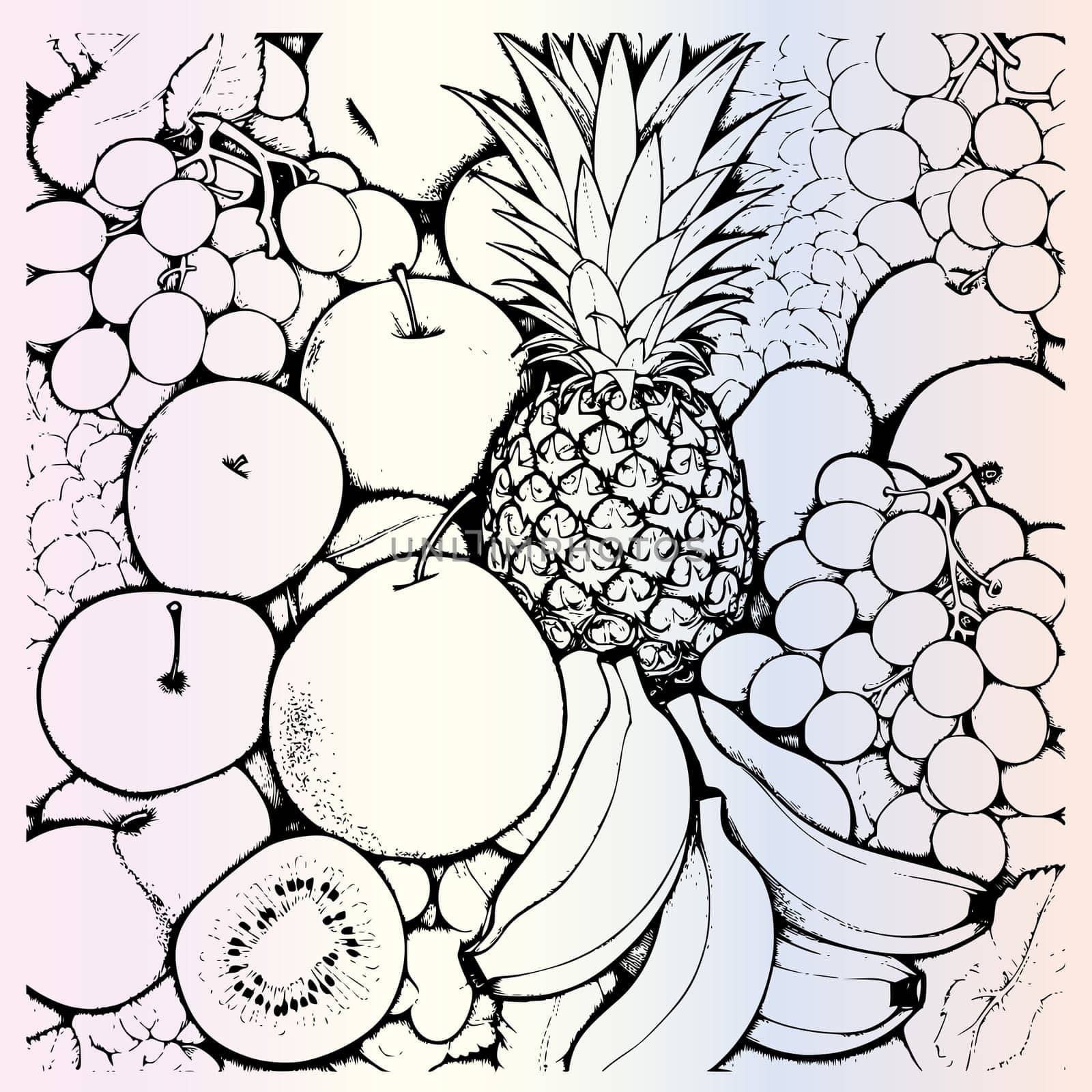 Fruits  Coloring Pages for Kids