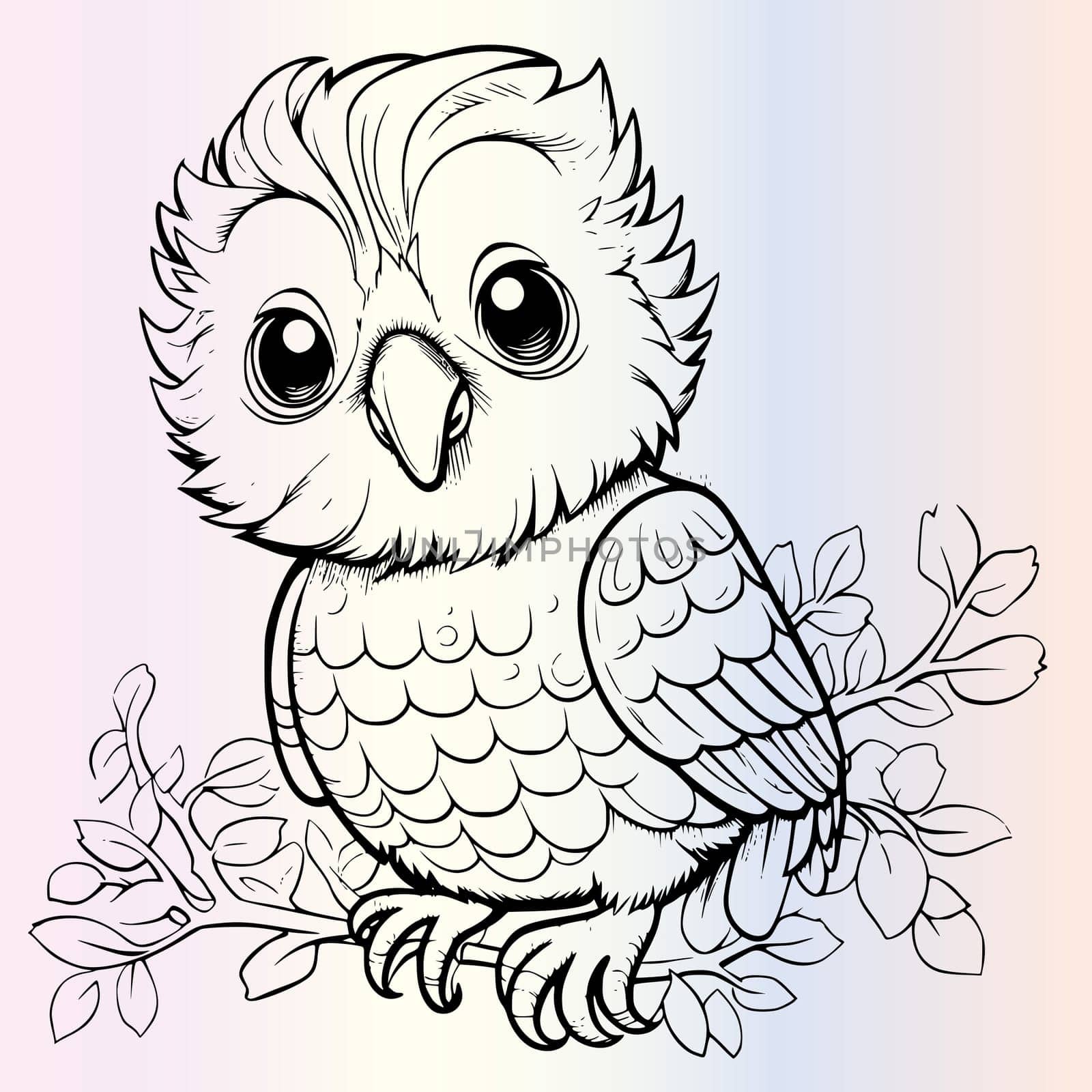 Funny Bird Coloring Page For Kids