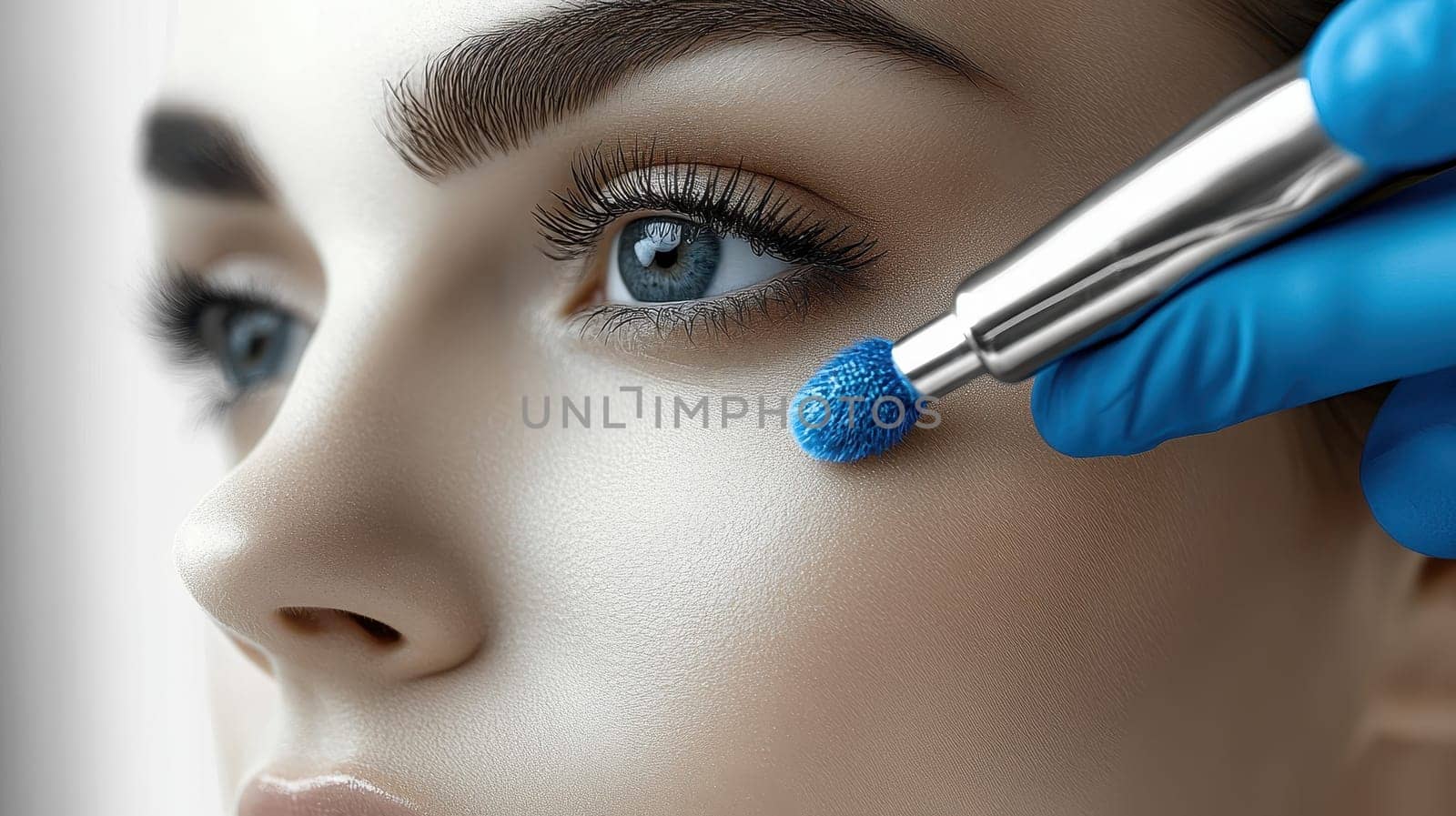 Facial Skin Care Treatment. Close up Of Beautician Using Microdermabrasion Tool On Woman's Face. Beauty Concept