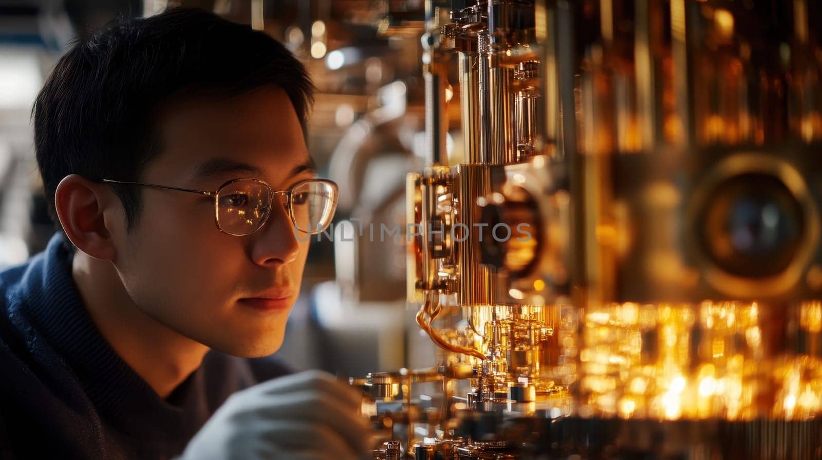 Scientist Working with Advanced Lab Equipment. Research and Development Concept