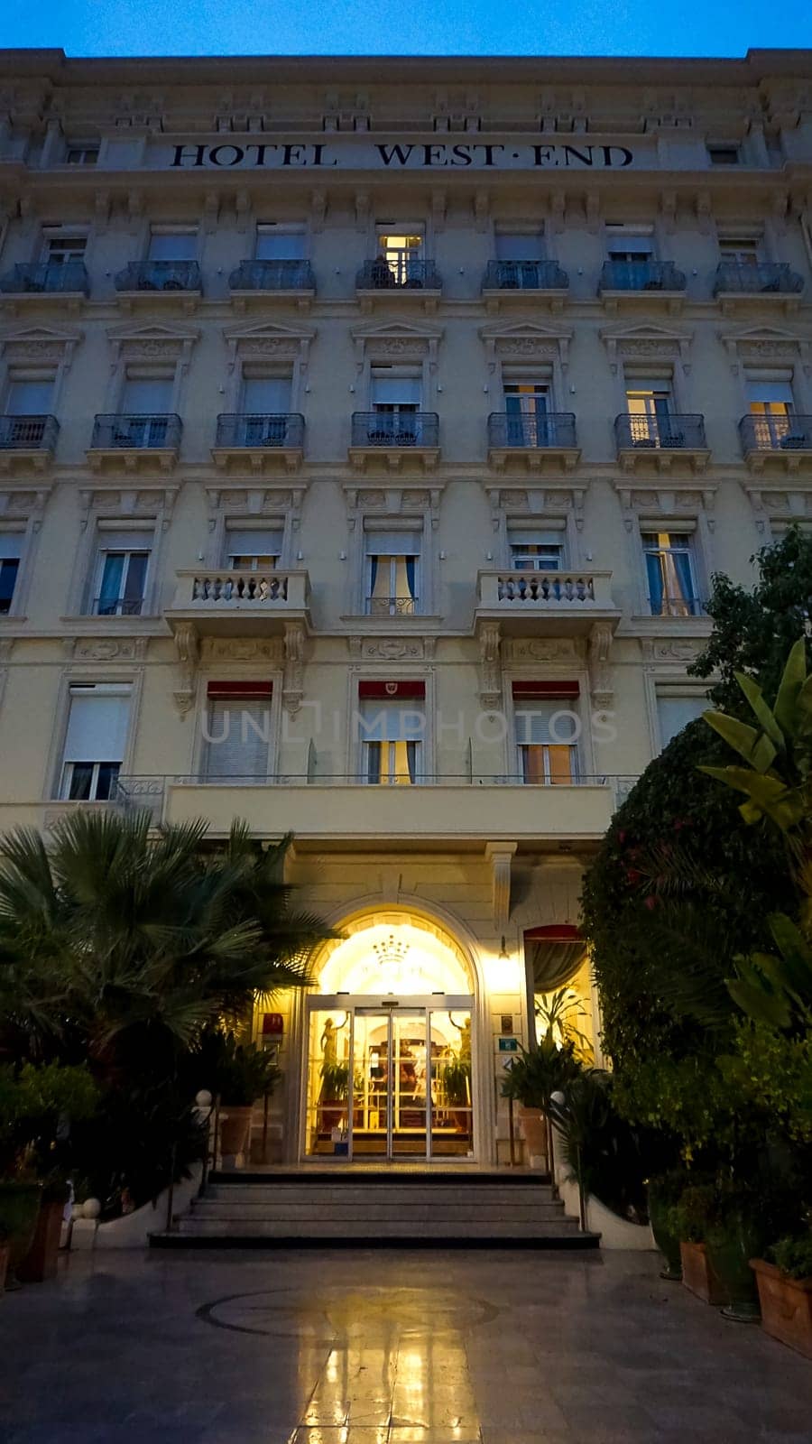 Nice, France - September 22, 2024: The Hotel West End on the Promenade des Anglais at Nice, France