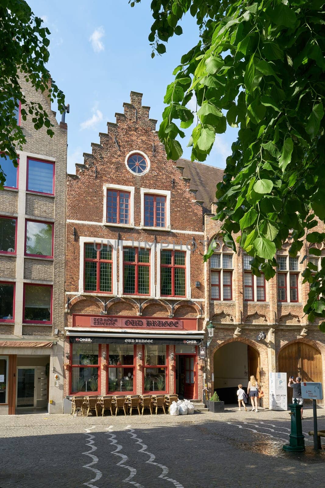 Restaurant in the historic, listed old town of Bruges in Belgium