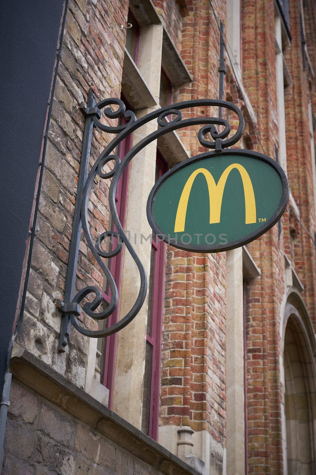 McDonald's branch in the historic, listed old town of Bruges in Belgium