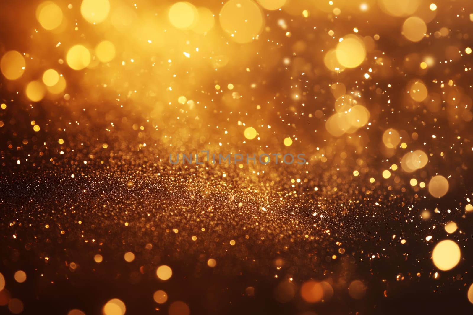Christmas golden background card with copyspace copy space decoration created with generative ai