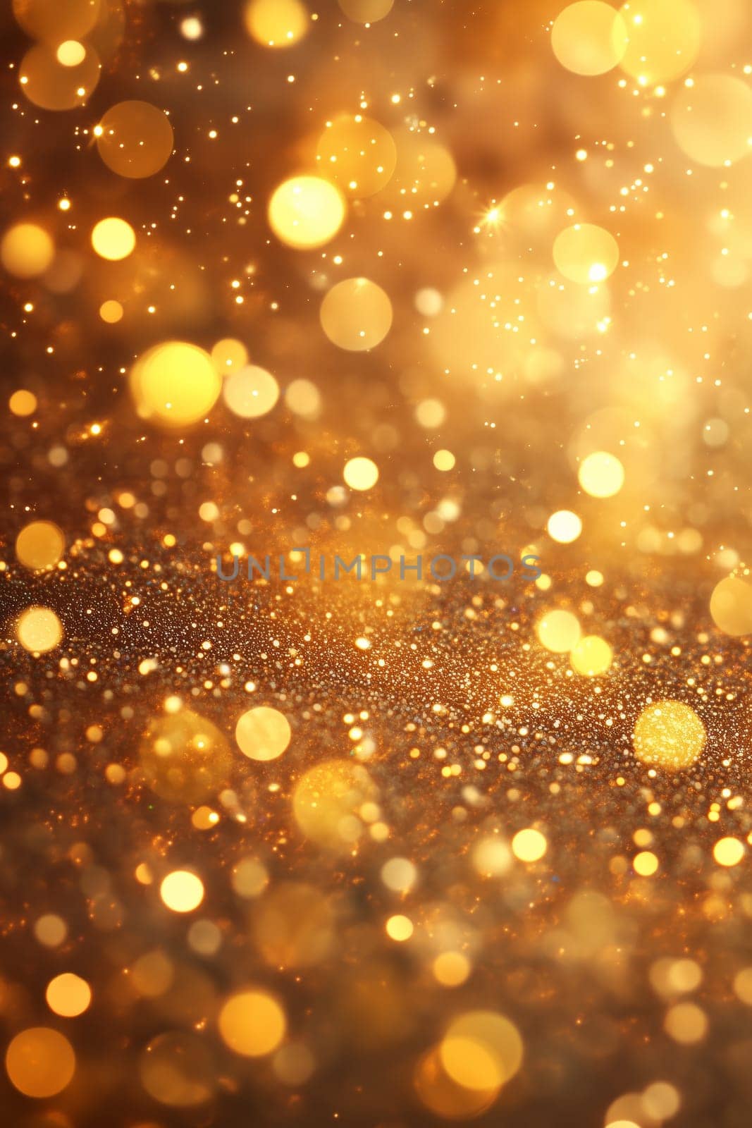 Christmas golden background card with copyspace copy space decoration portrait format created with generative ai