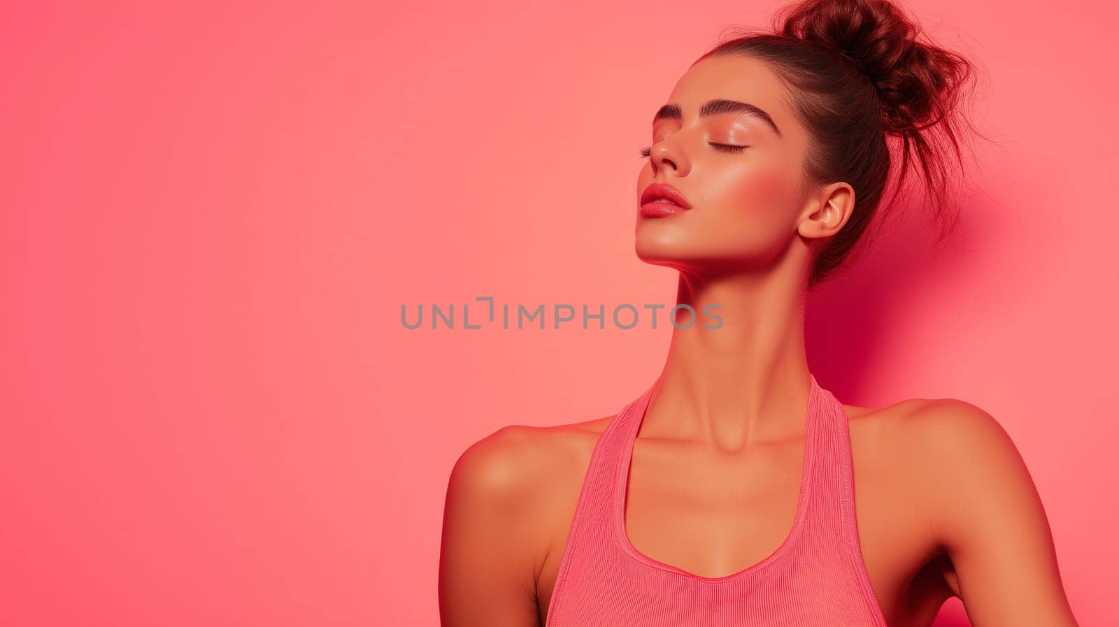 Young fitness trainer, female athlete in gym.  Sporty workout concept.