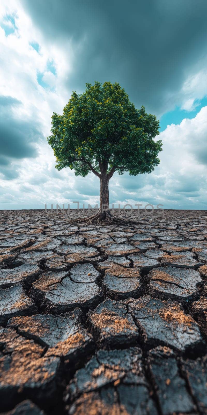Human Rights Damage Lost in Climate Crisis . AI generative.