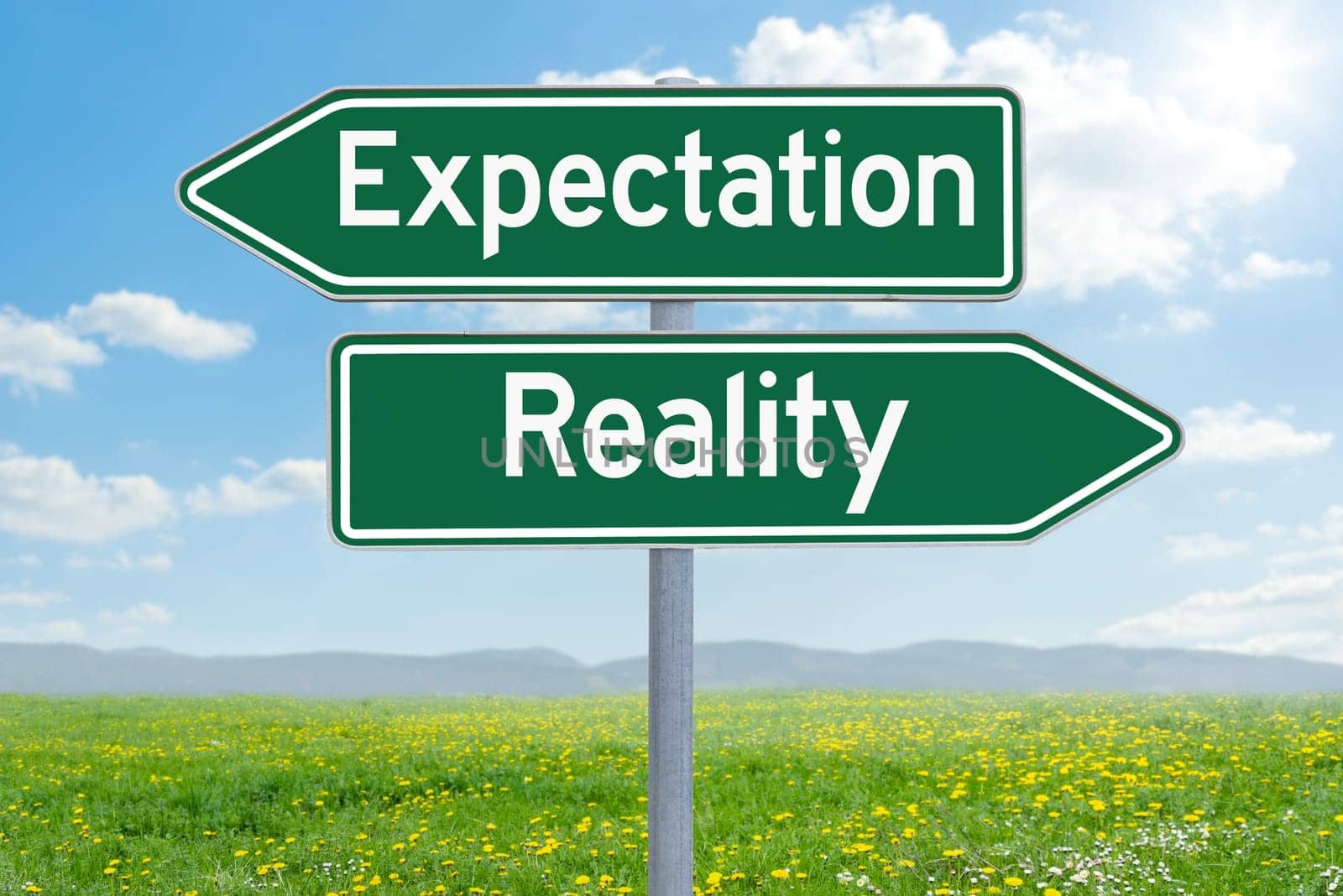 Two direction signs - Expectation or Reality