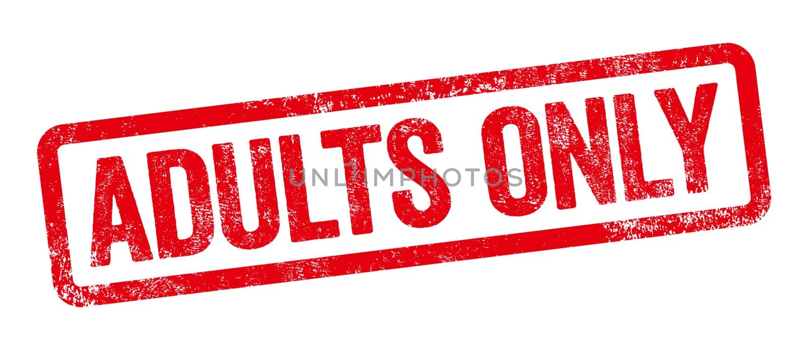 Red stamp on a white background - Adults only