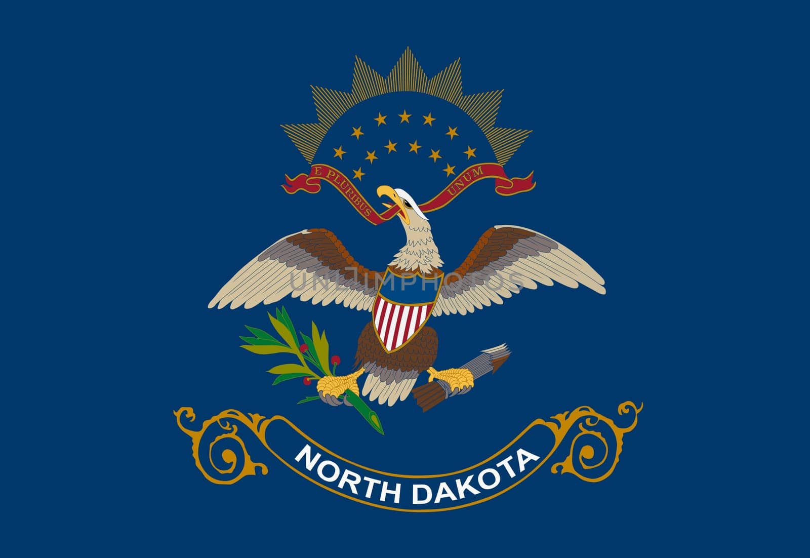 A North Dakota State Flag background illustration