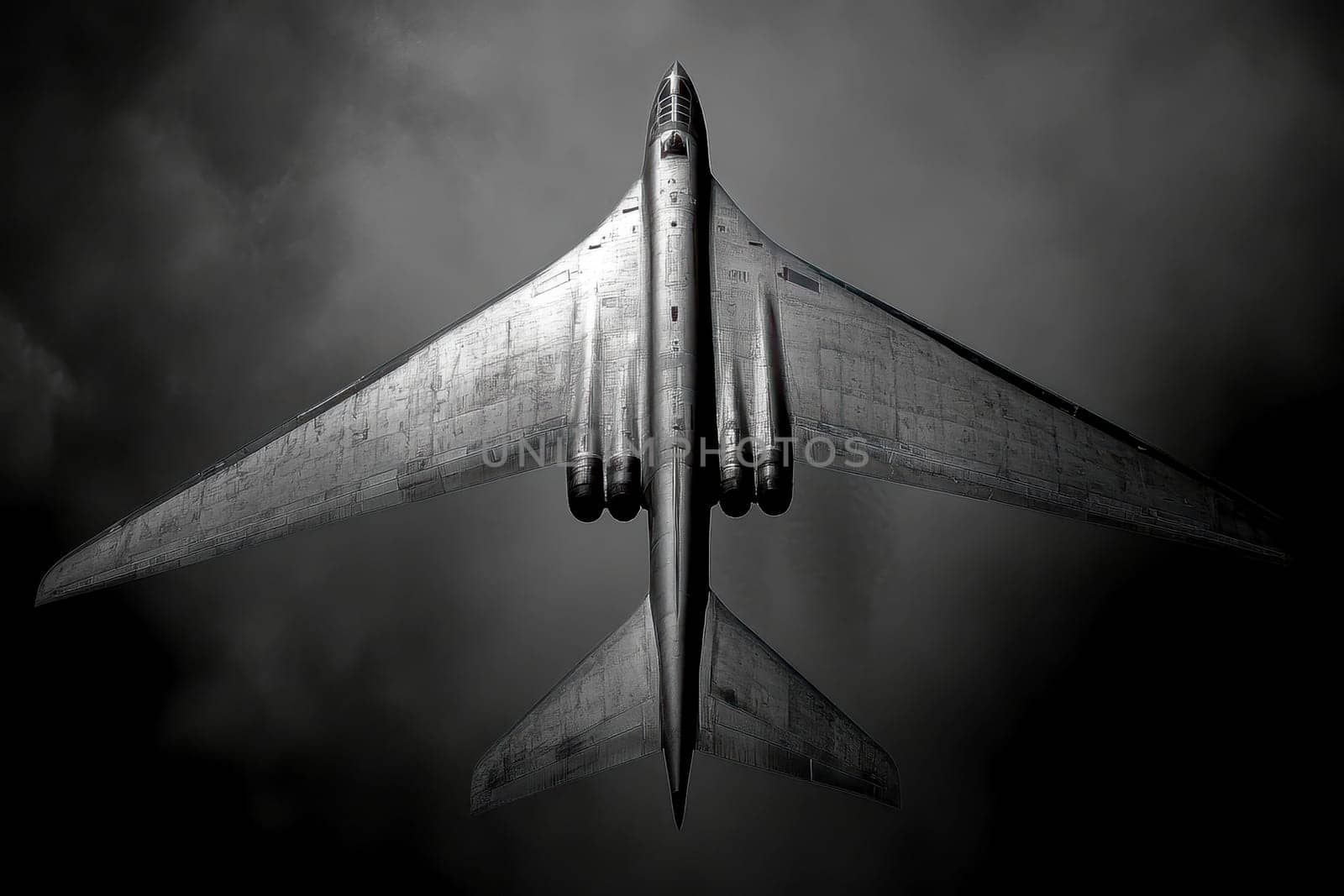 Modern armed bomber. AI generative.