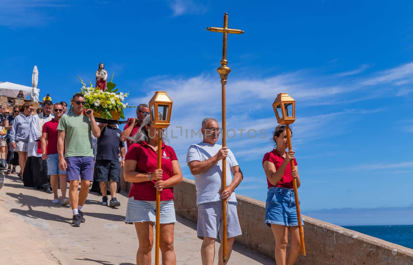 Berlenga island, Portugal: June 22, 2024: Festival in Honor of Saint John the Baptist, in Berlenga island, Peniche. Portugal