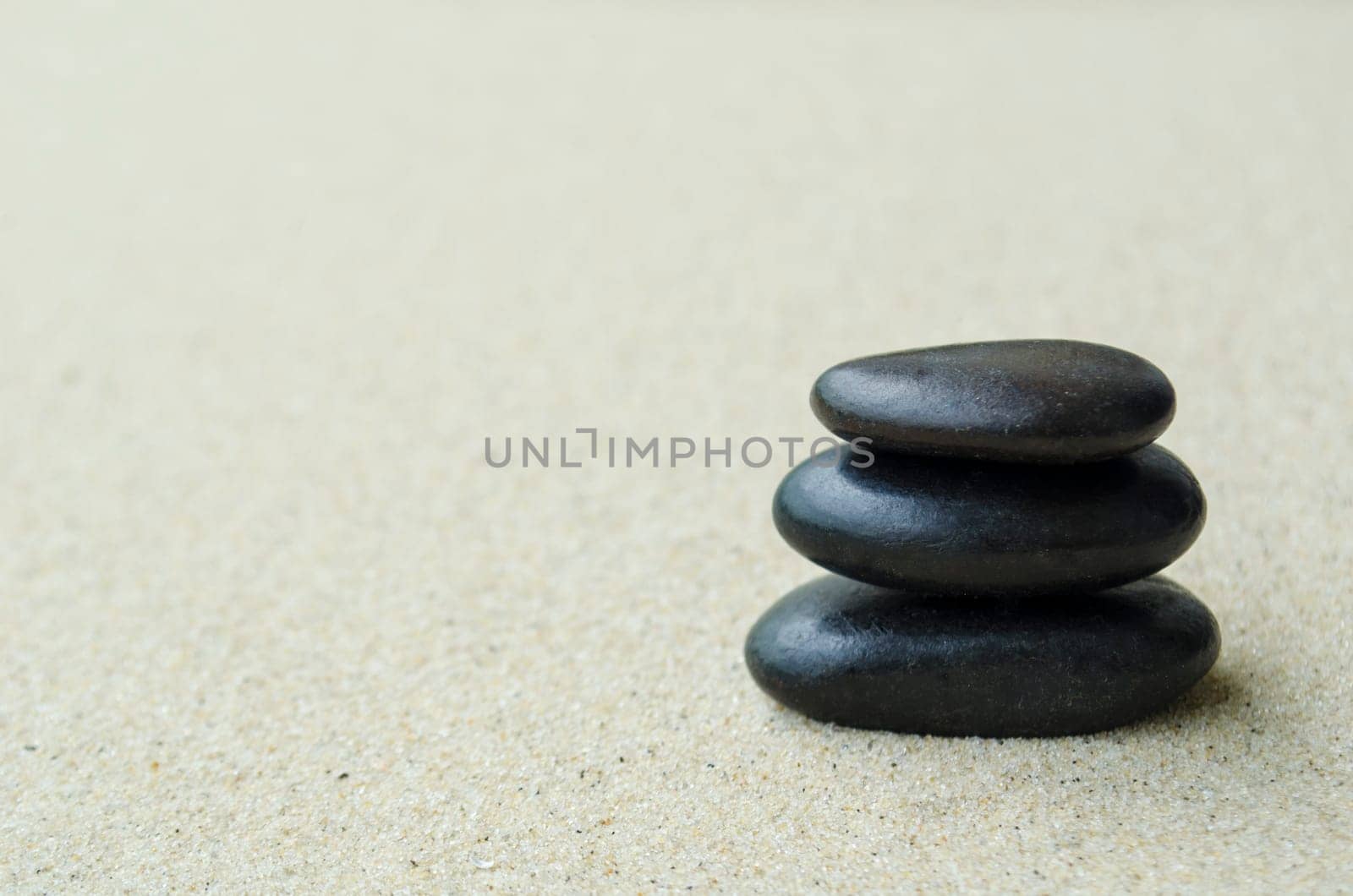 Black zen stones with customizable space for text or ideas.