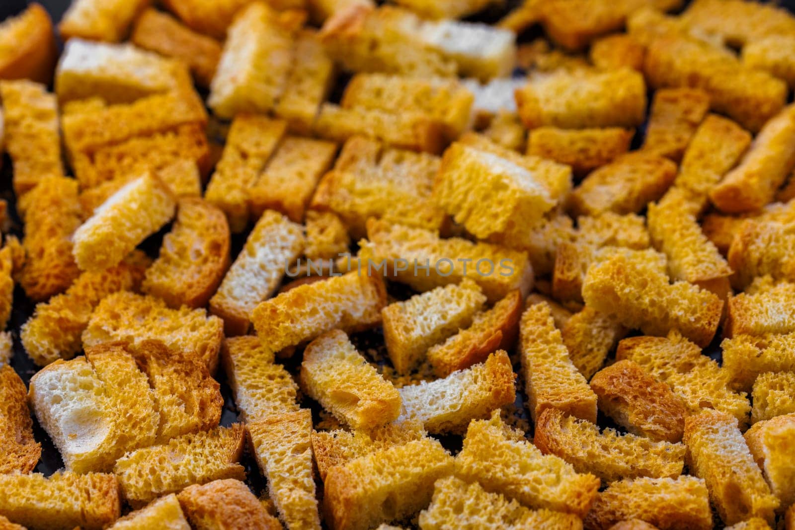 full-frame domestic croutons closeup background