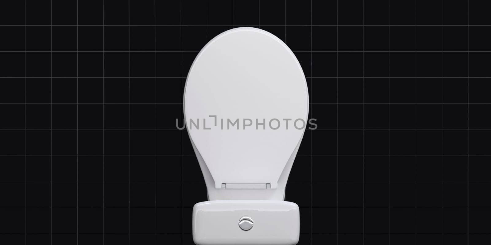 Top view of toilet bowl in the bathroom