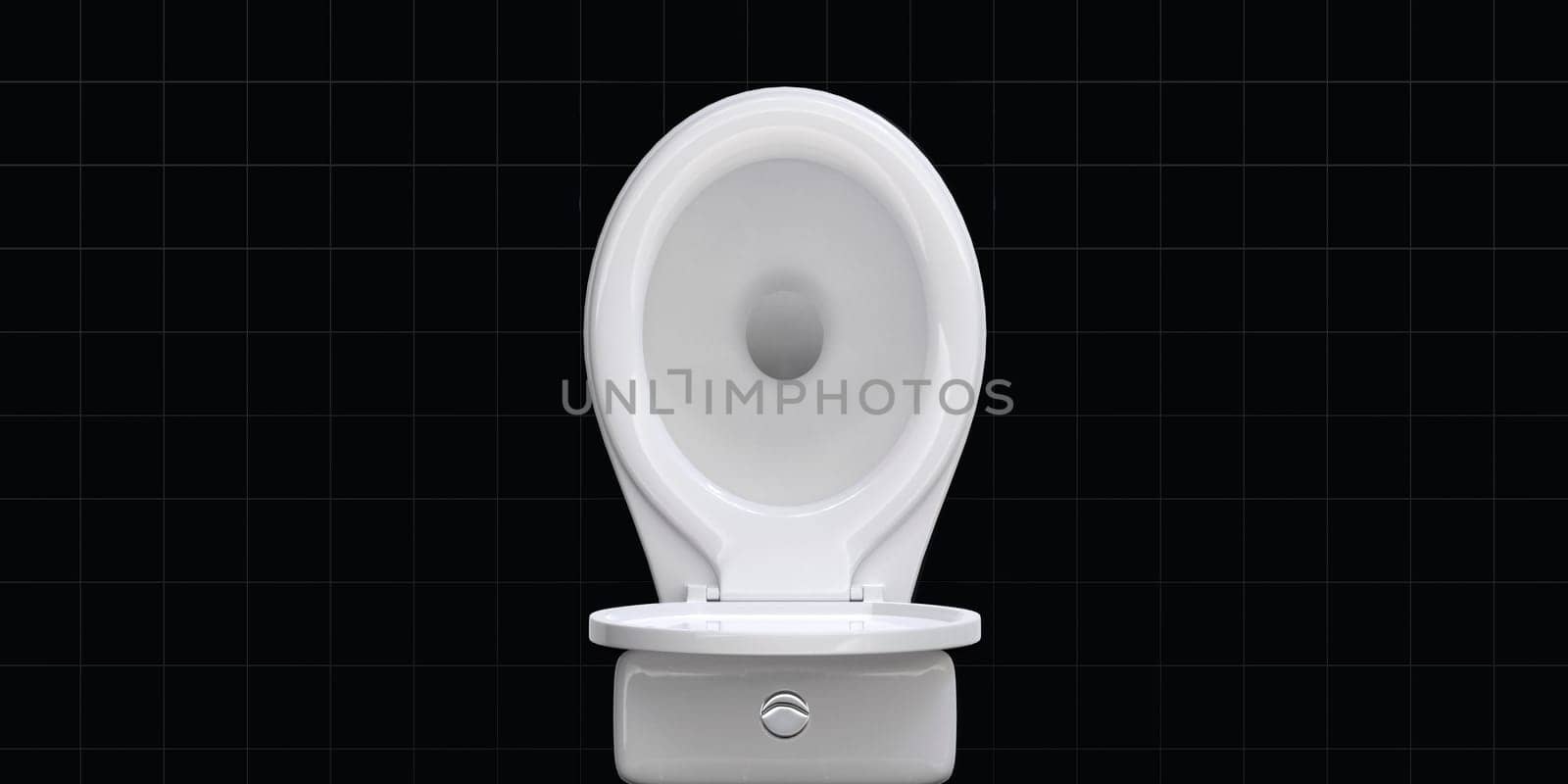Top view of toilet bowl in the bathroom