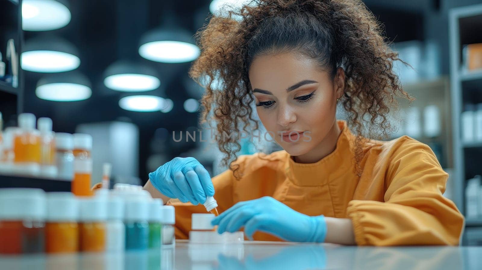 Scientist Analyzing Samples in Laboratory, Research and Development