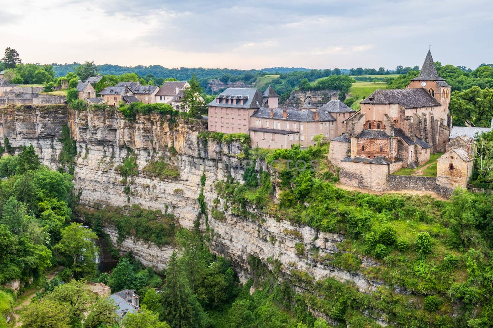 The Trou de Bozouls, cliffside village in Aveyron, Occitanie, France