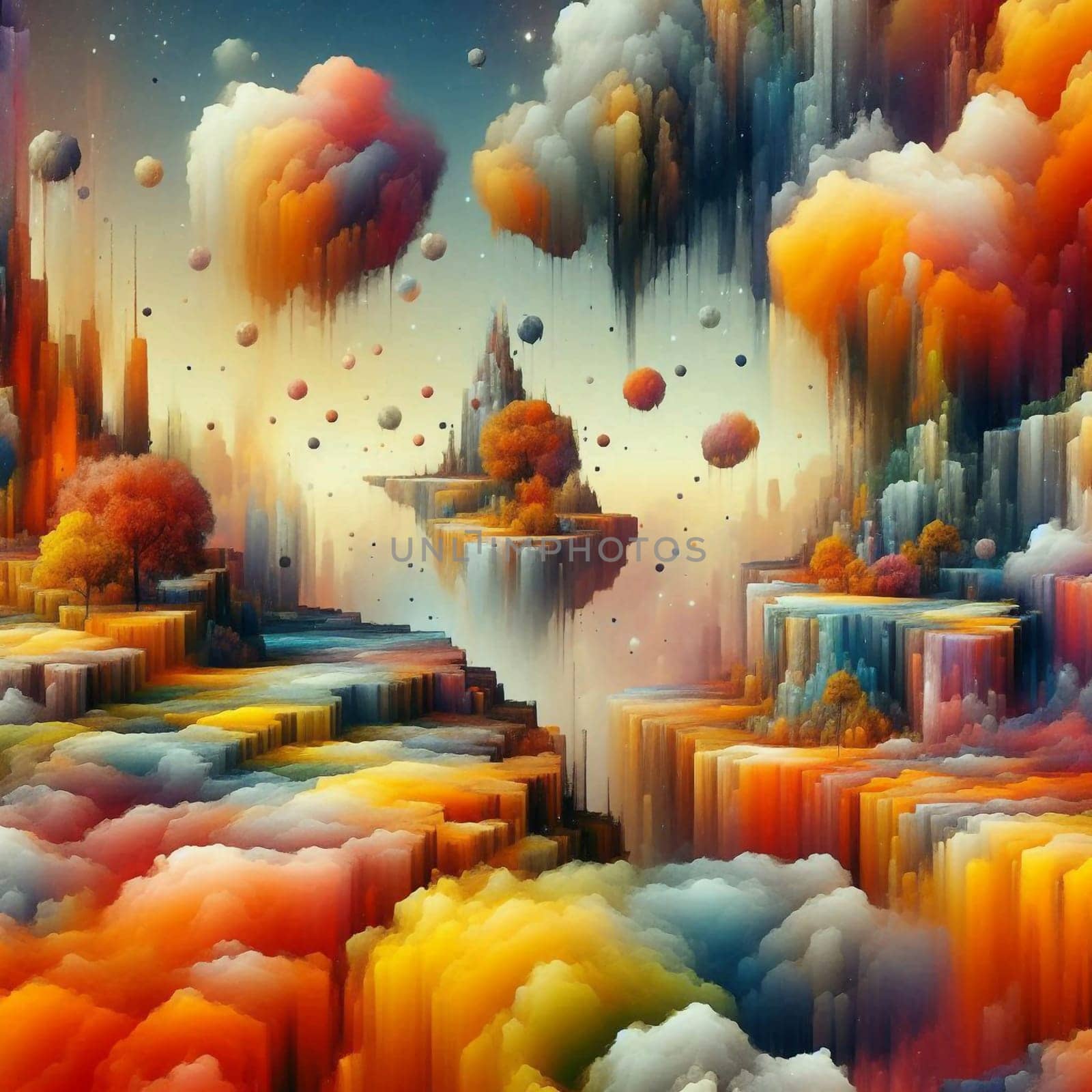 3D illustration of a fantasy forest scene, featuring a whimsical path leading to a platform with a rabbit-like creature standing on it. The scene is lush and vibrant, with glowing lanterns and a sense of magic. A high-quality AI-generated photo.