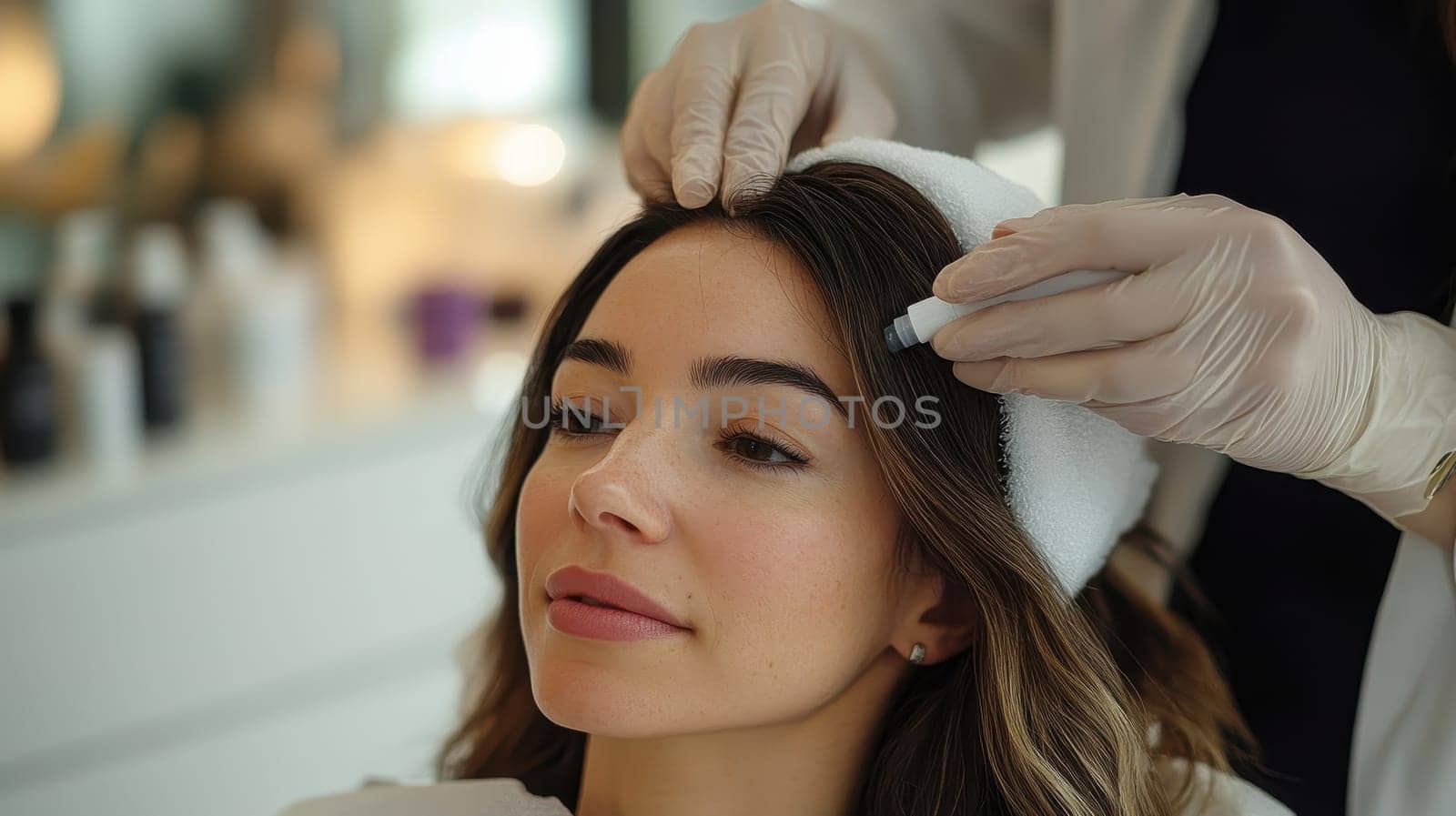 PRP Treatment for Hair Loss, Woman Undergoing Platelet Rich Plasma Therapy