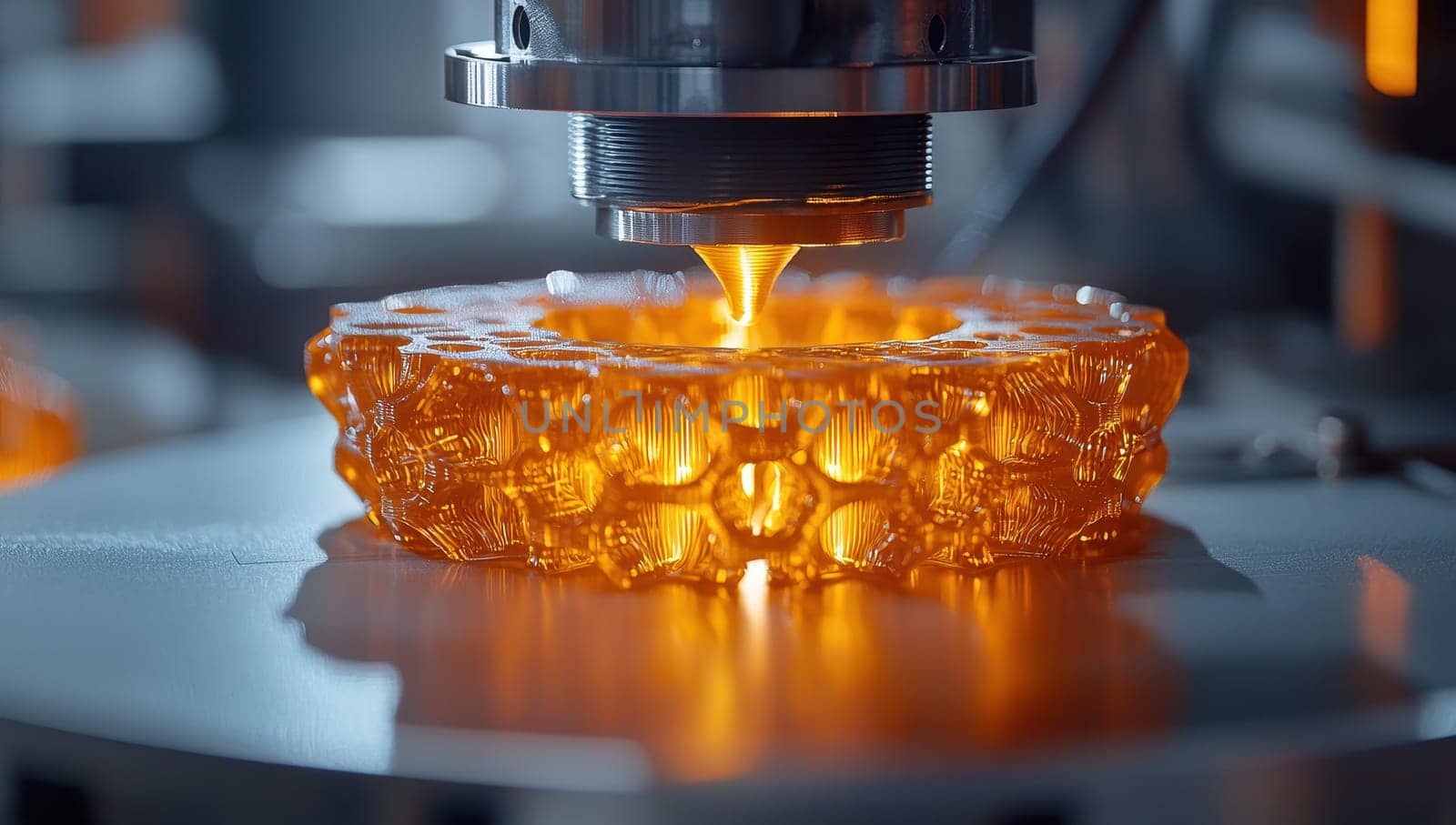 3D Printer Creating Intricate Object with Resin, Additive Manufacturing Technology