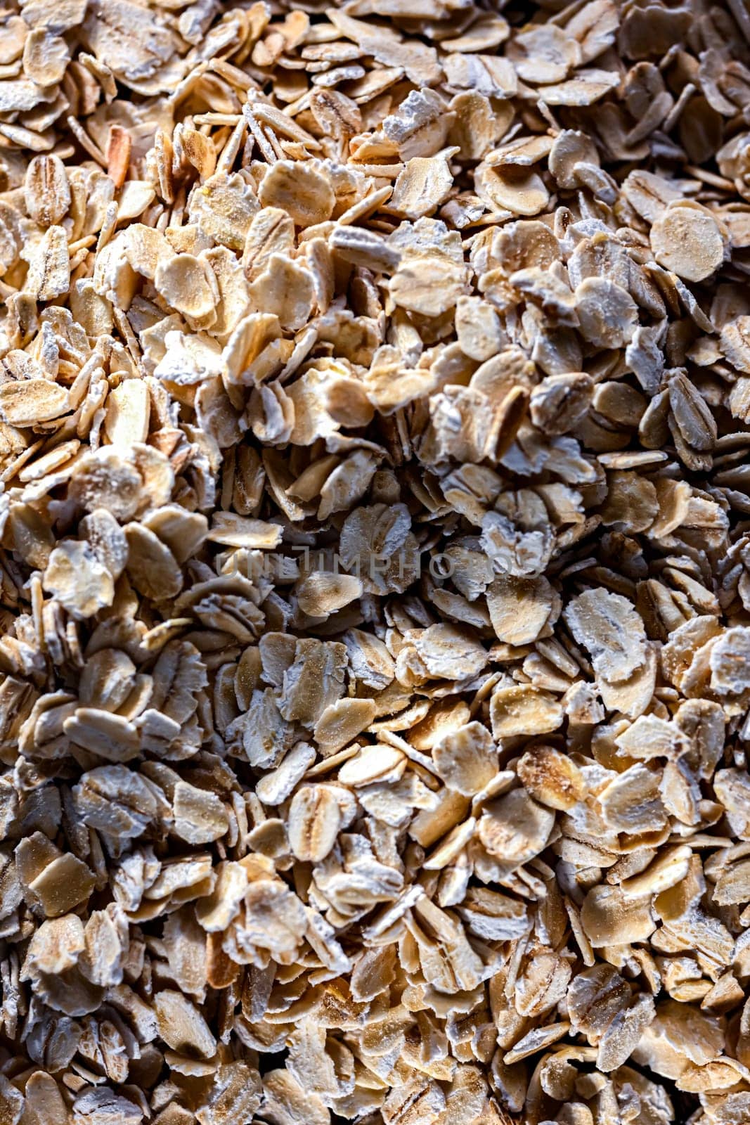 Close-up of rolled oats. Cereal food.