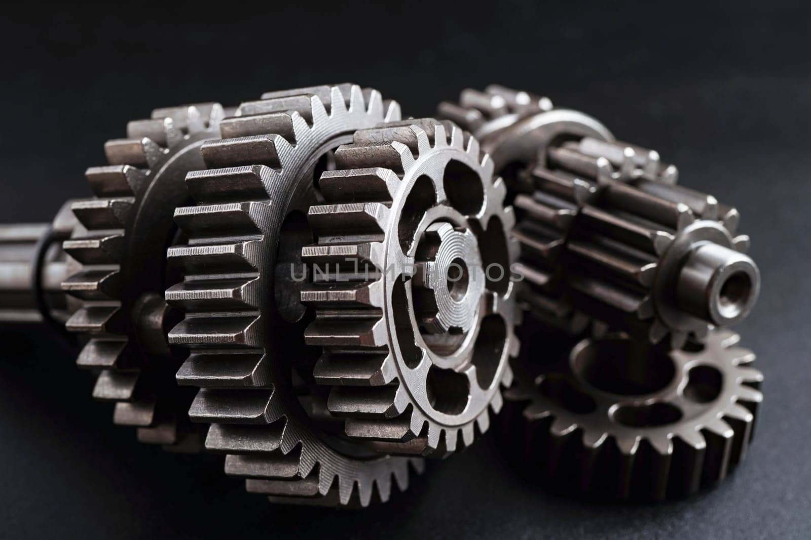 Metal gear wheel engine car and bike, mechanic industry.
