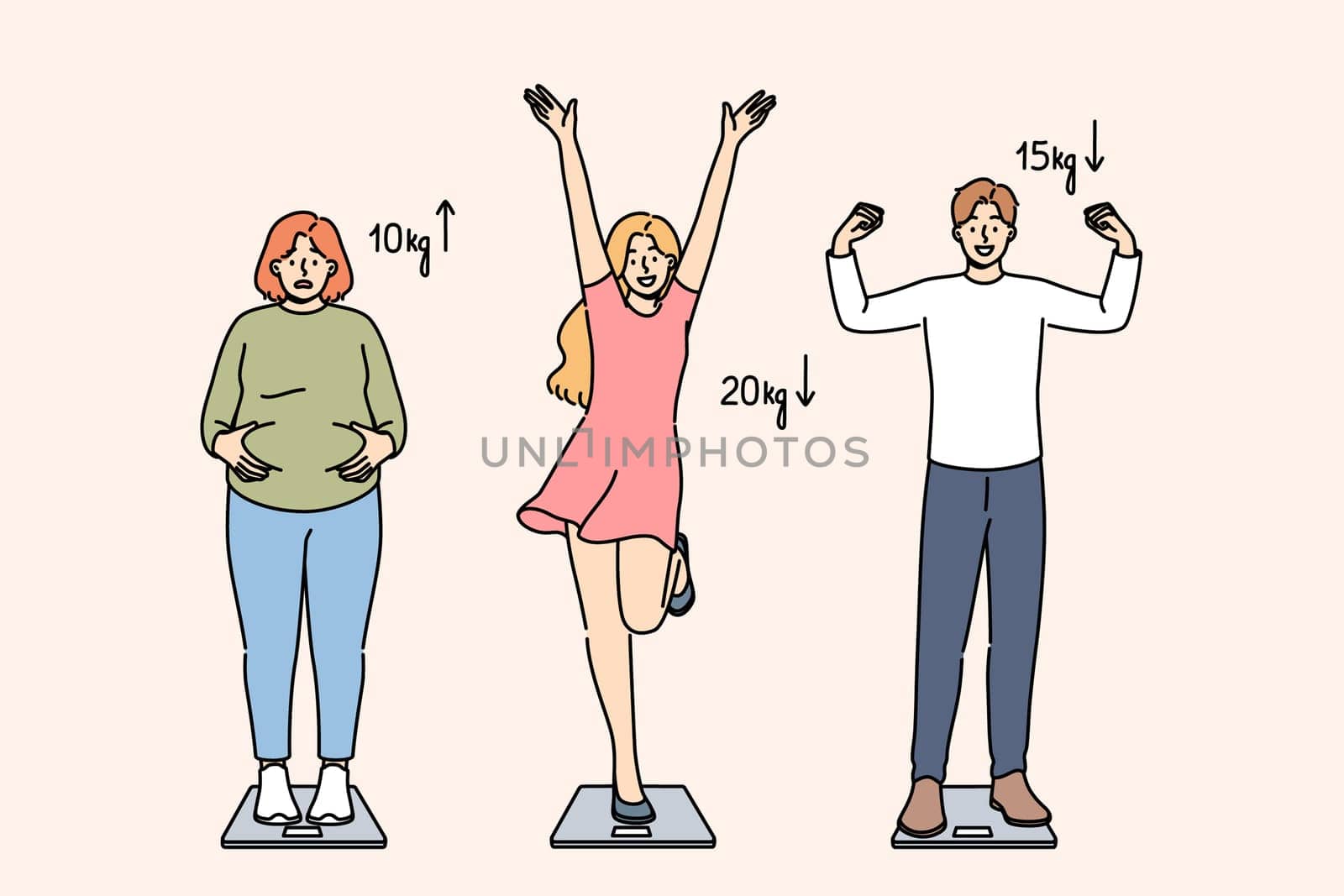 Efforts to lose weight have yielded positive or negative results for people on scale. Woman gained fat, unlike friends who lost weight, because she refused services of professional nutritionist