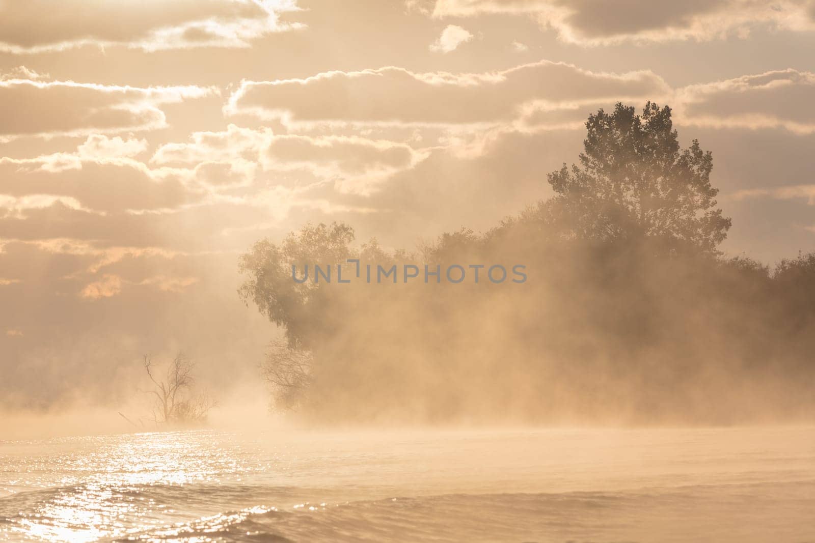 sunrise in the Danube Delta, Romania, Europe