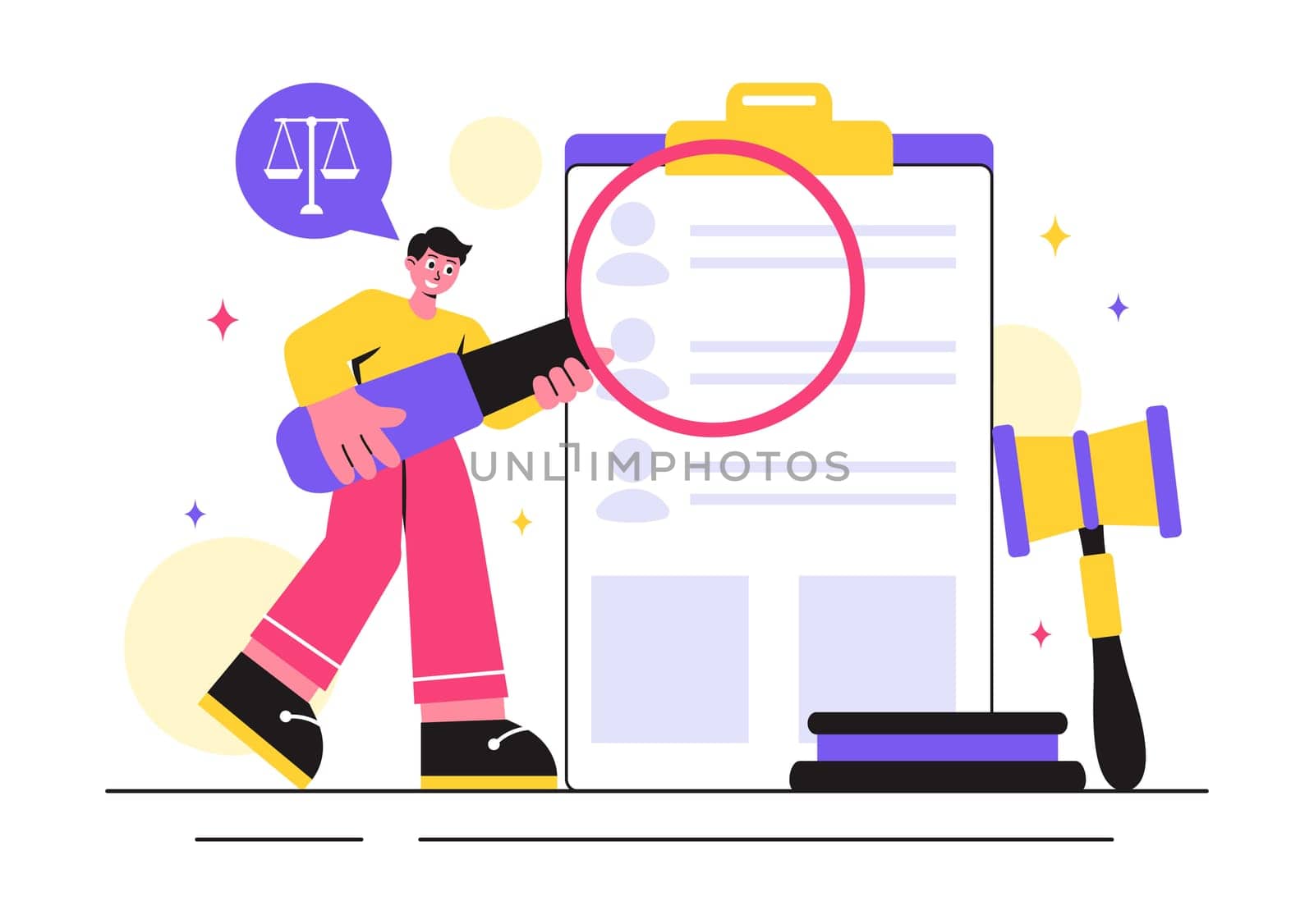 Law Firm Services Vector Illustration featuring of Justice, Legal Advice, Court Judgement, and Lawyer Consultation in a Flat Style Cartoon Background
