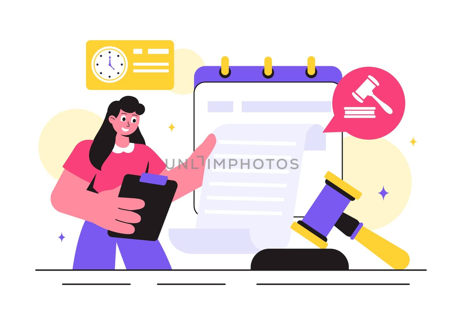 Law Firm Services Vector Illustration featuring of Justice, Legal Advice, Court Judgement, and Lawyer Consultation in a Flat Style Cartoon Background