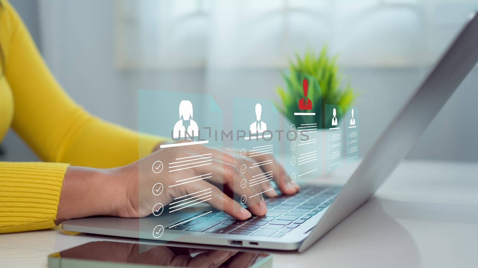 Human Resources, Management recruitment employment headhunting concept, Human Resource Management concept, Recruitment management Business concept, Relationship Management with global structure.