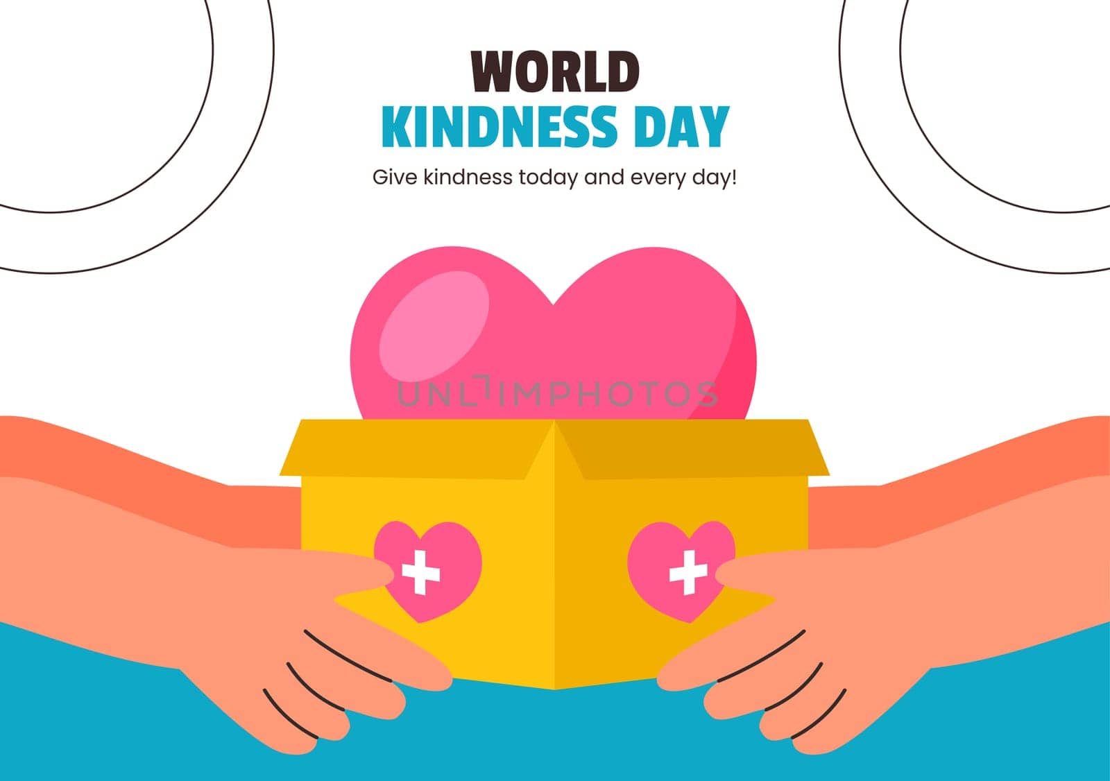 Kindness Day Celebration Templates with a Flat Cartoon Background