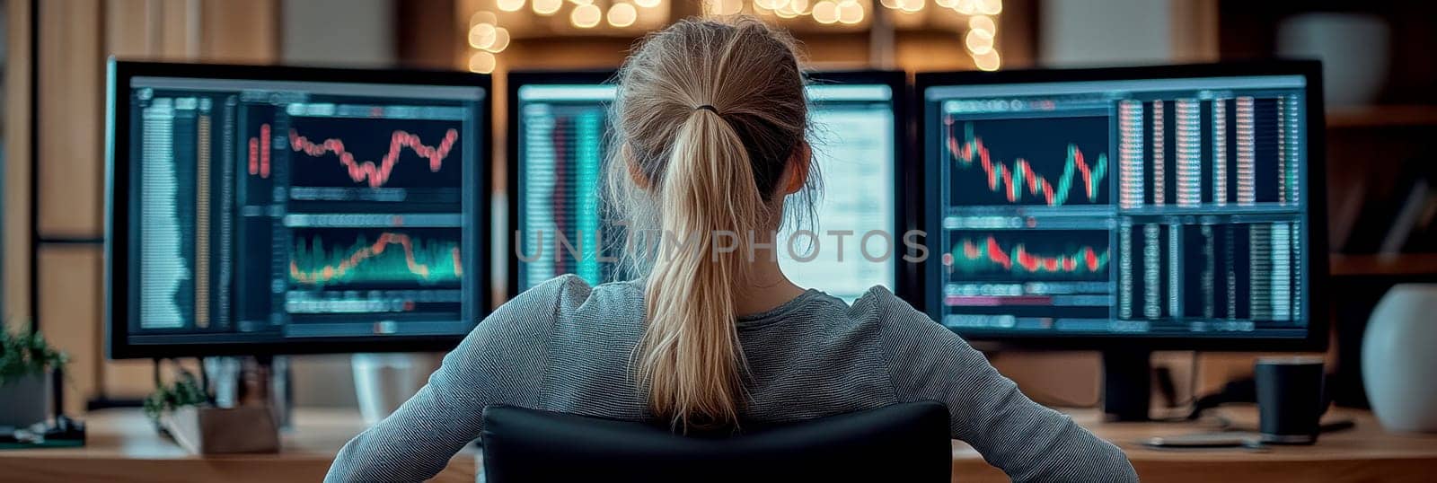 Businesswomen and financial analyst. AI generative.