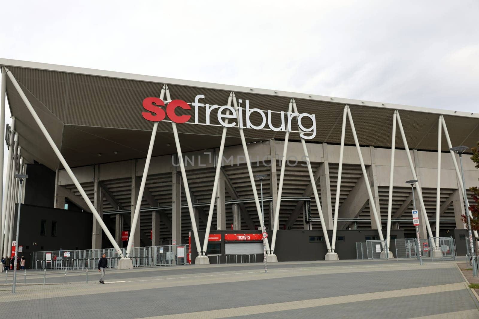 View from the outside of the Europa Park stadium of SC Freiburg