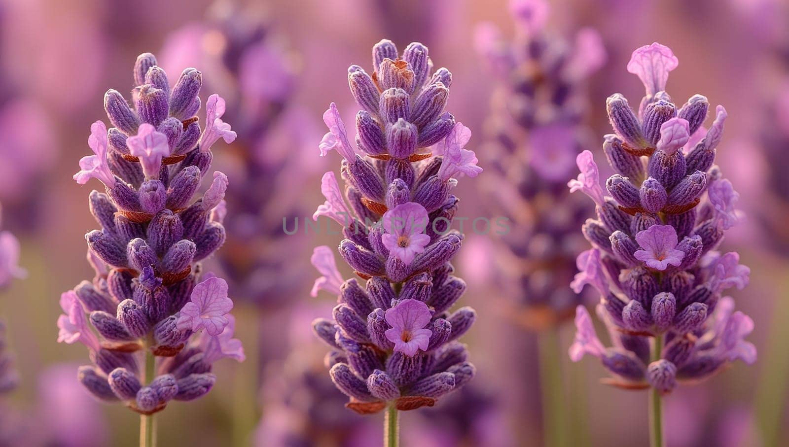 Close up of Lavender Flowers in a Field