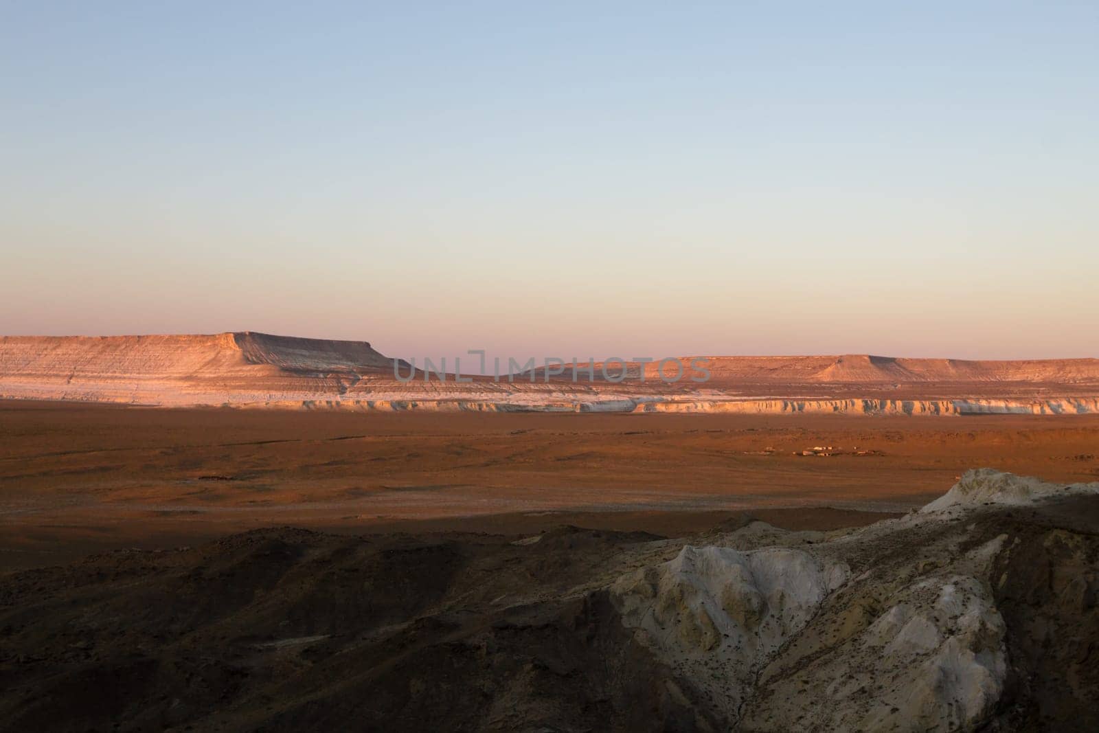 Airakty Shomanai mountains landscape, Mangystau region, Kazakhstan. Central asia travel