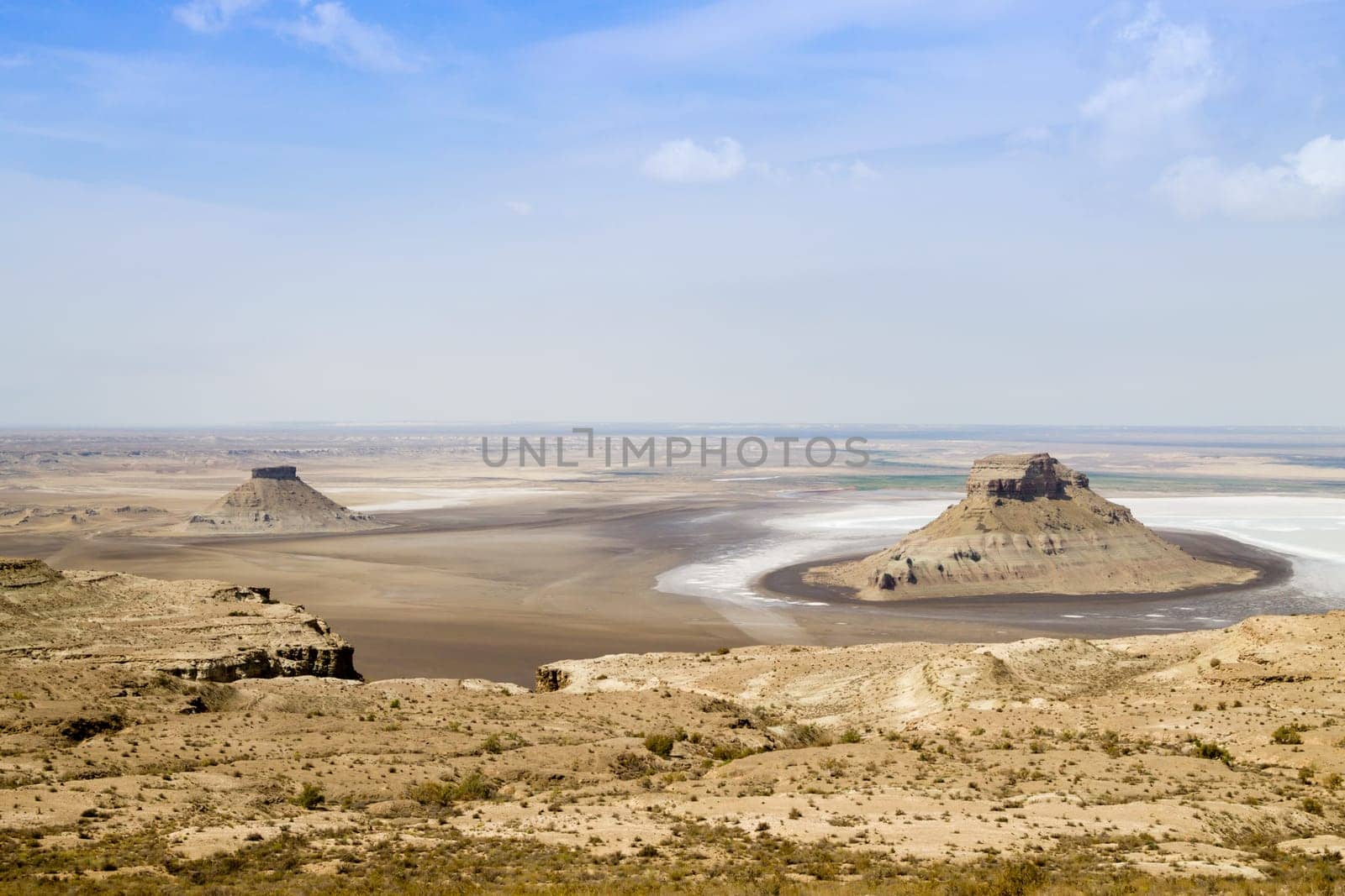Karyn Zharyk depression view, Mangystau region, Kazakhstan. Central asia landscape