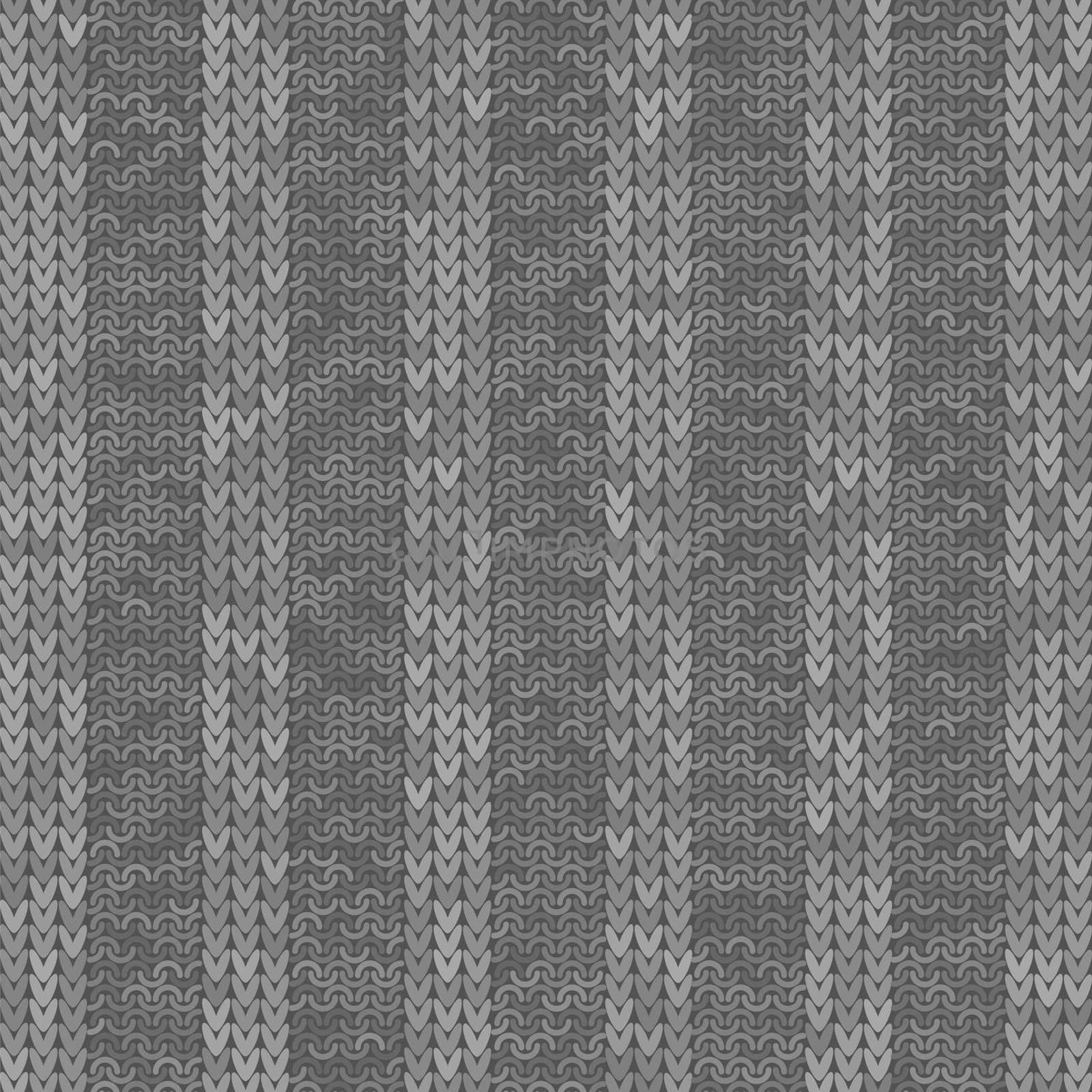 Vector Stylish Knit. Grey Knitted Texture. Woolen Pullover Canvas Print. Winter Fabric Pattern.