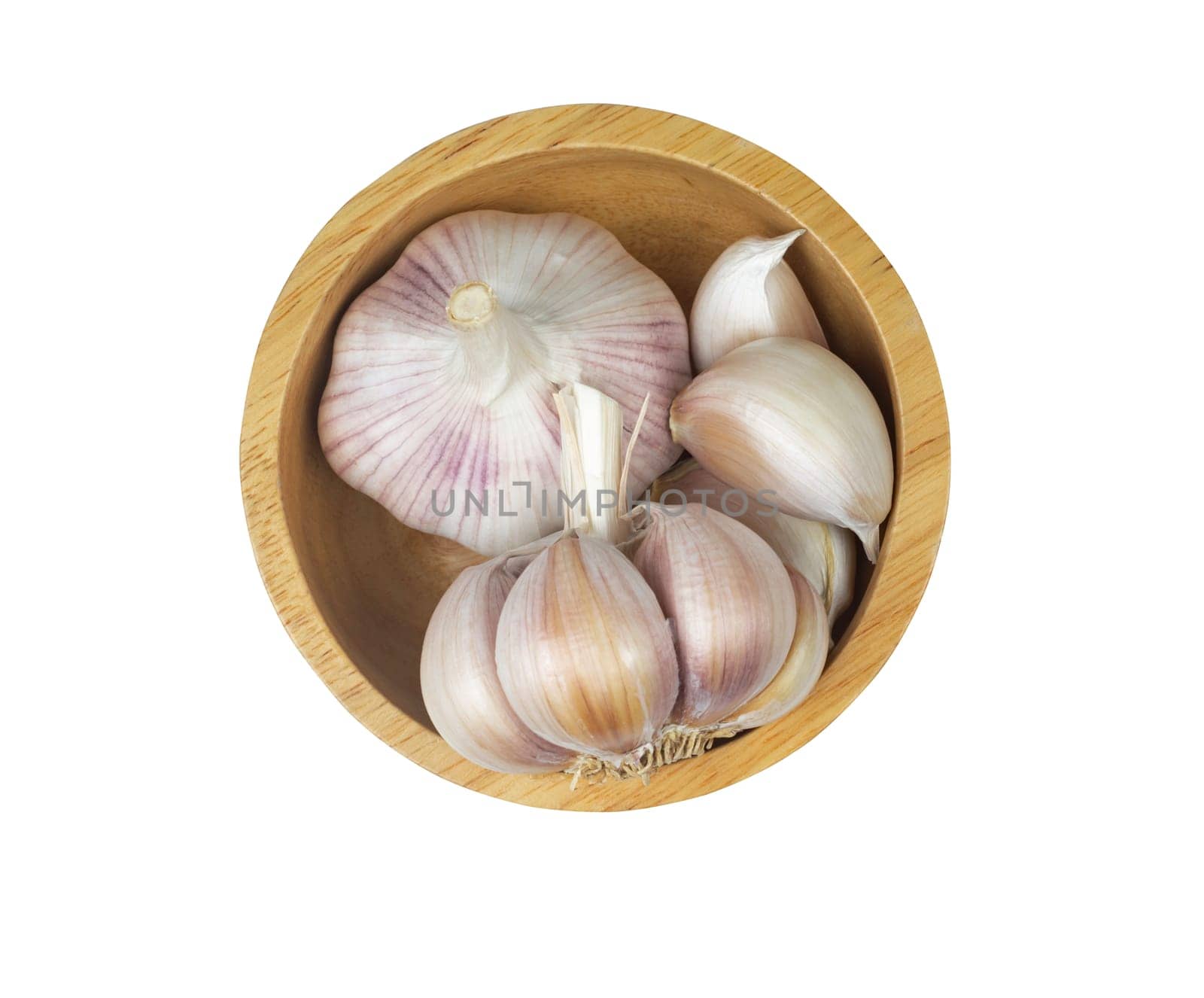 Set of Garlic bulb isolated. Garlic bulbs with cloves on white background.
