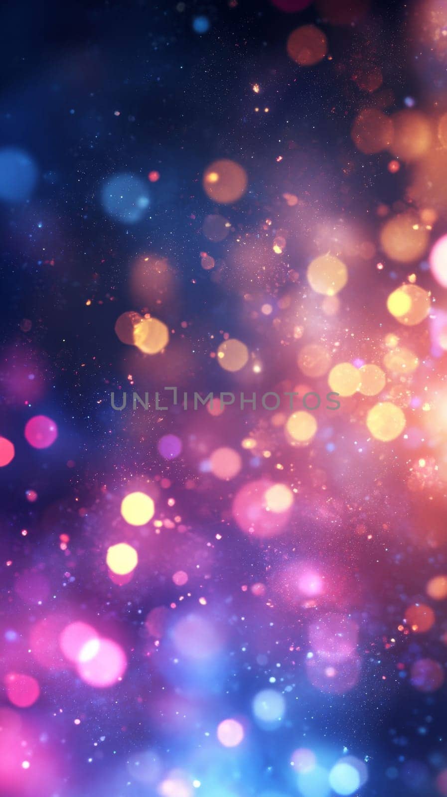 Abstract bokeh lights on dark background, AI Generated