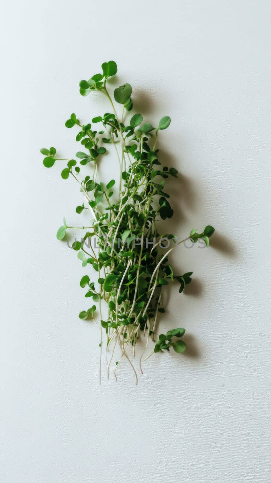 Green microgreens sprouts background, concept of healthy eating, copy space, AI Generated