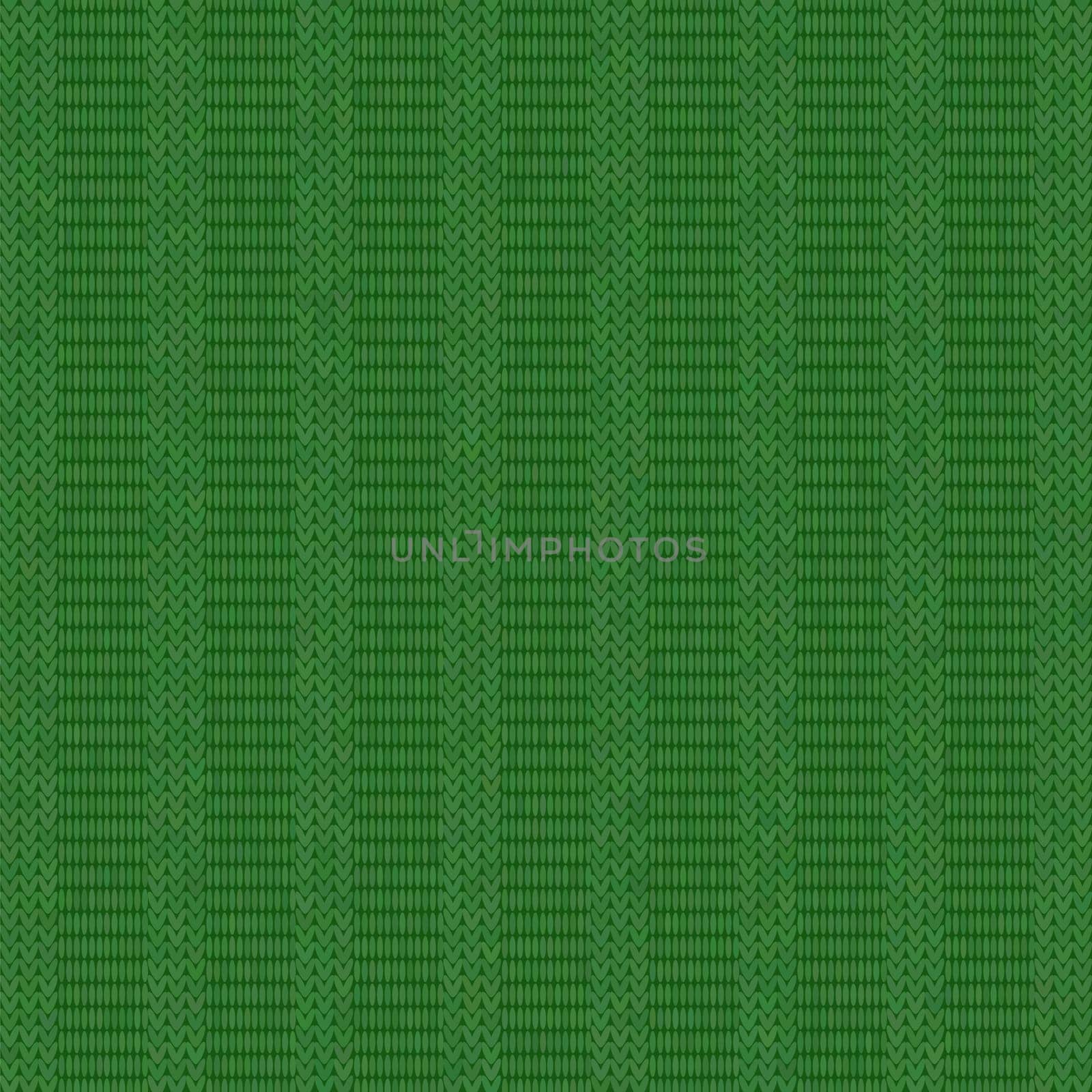 Vector Stylish Knit. Green Knitted Texture. Woolen Pullover Canvas Print. Winter Fabric Pattern.