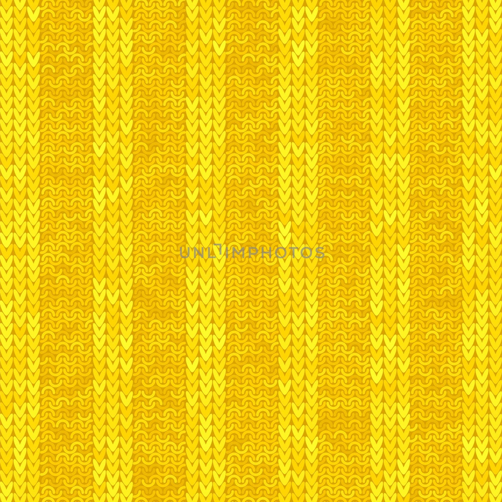 Vector Stylish Knit. Yellow Knitted Texture. Woolen Pullover Canvas Print. Winter Fabric Pattern.