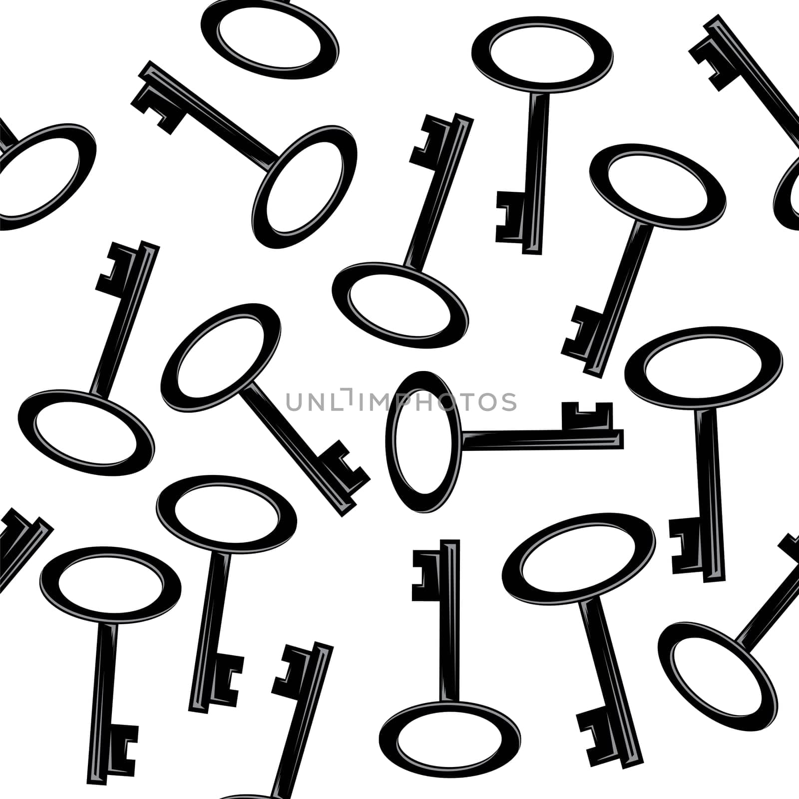 Vector key icon isolated on white background. Key icon. Lock or unlock sign. Padlock. Lock symbol. Unblock. Password icon. Access sign. Private access. Door key.Seamless keys pattern.