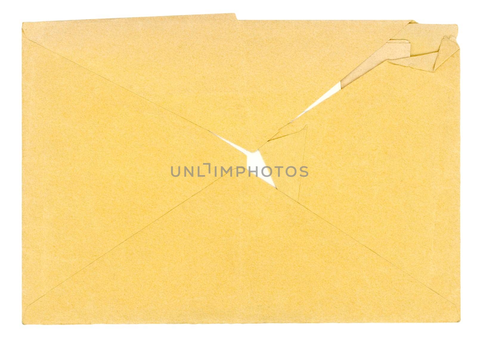 brown paper letter envelope for mail postage isolated over white background