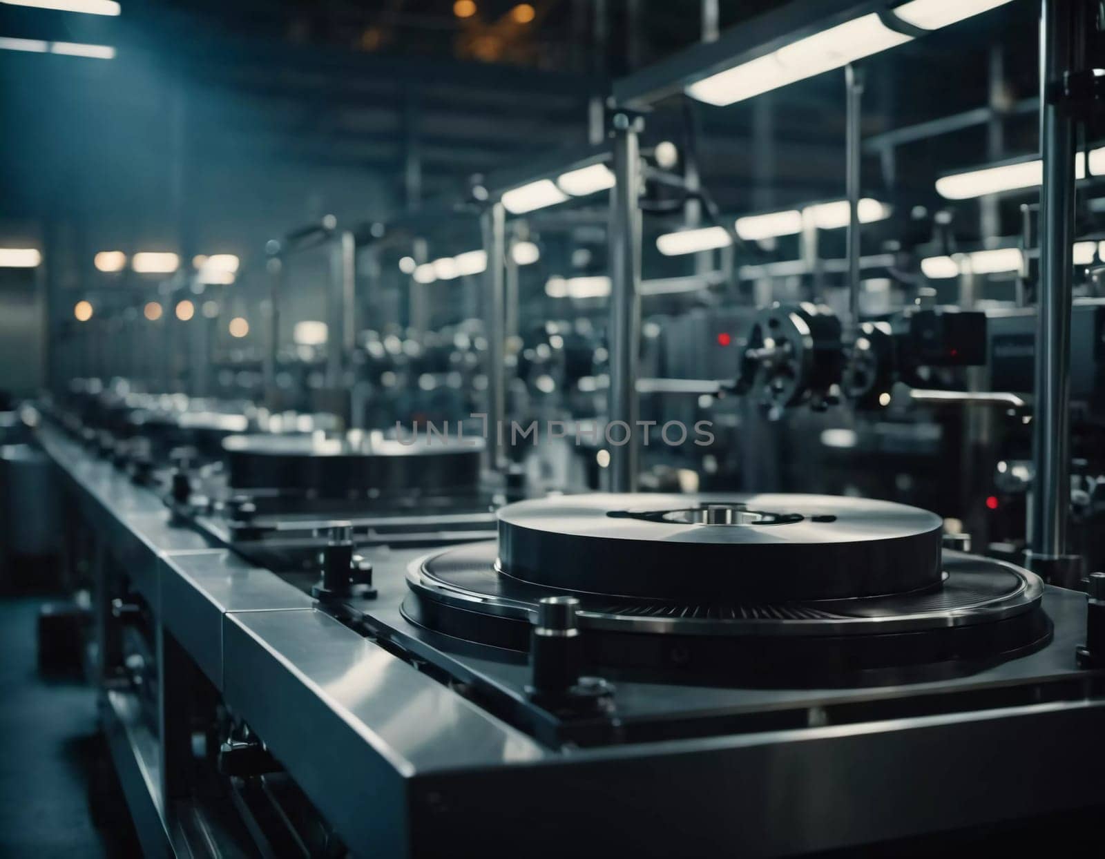 Precision milling machines are active in state-of-the-art manufacturing plant, working on components with high efficiency and accuracy. Modern factory workshop for continuous production. Generated AI.
